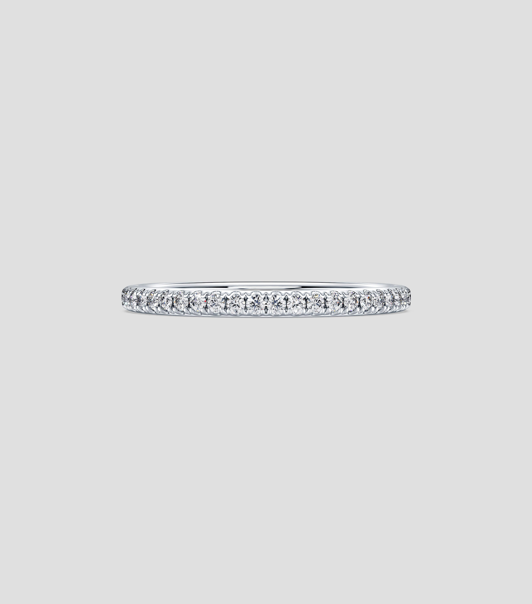 Anillo en oro blanco de 18 kilates Eternity con diamantes Mujer, Talla 5