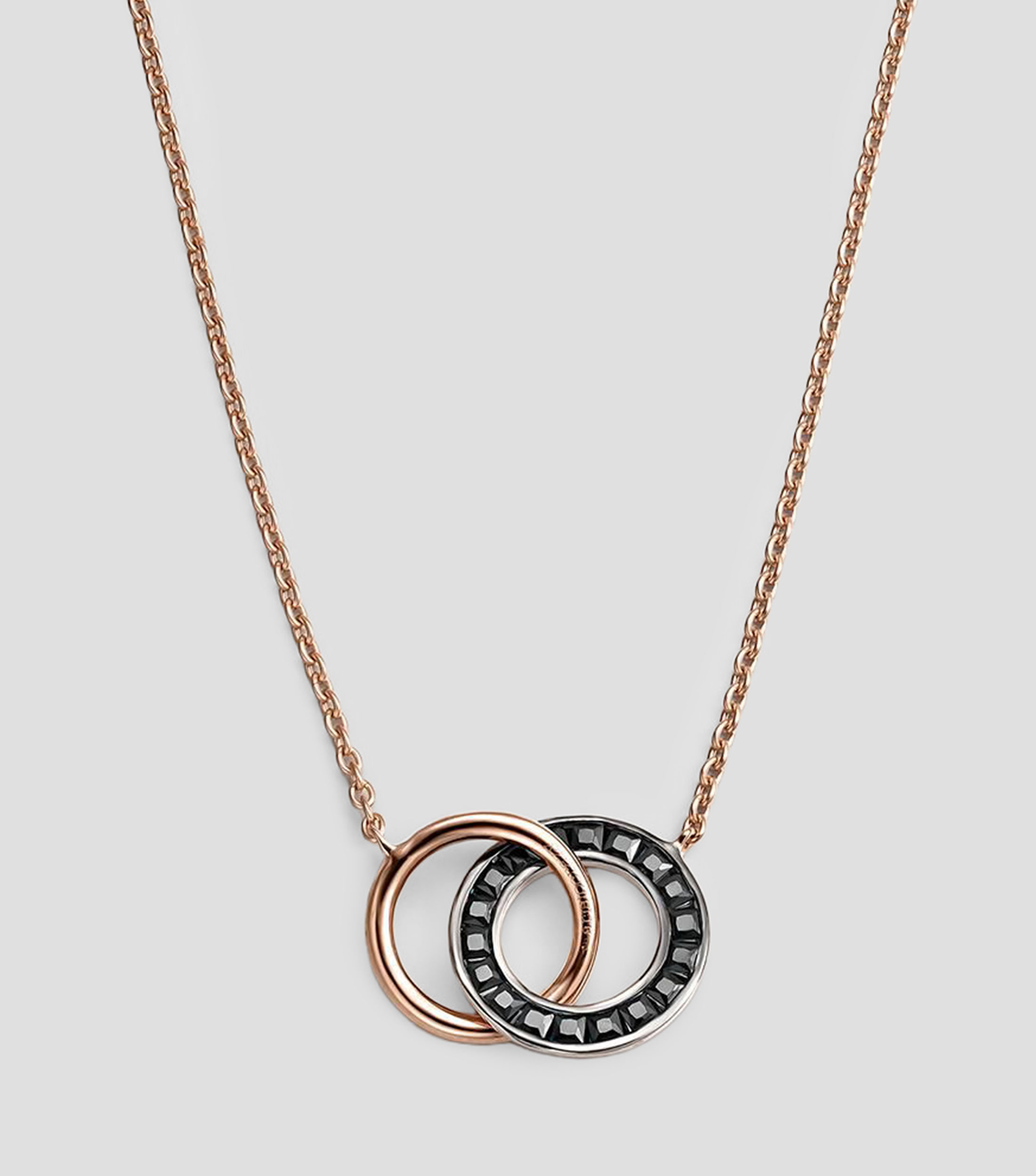 Collar de plata .925 con círculos y espinelas Mujer