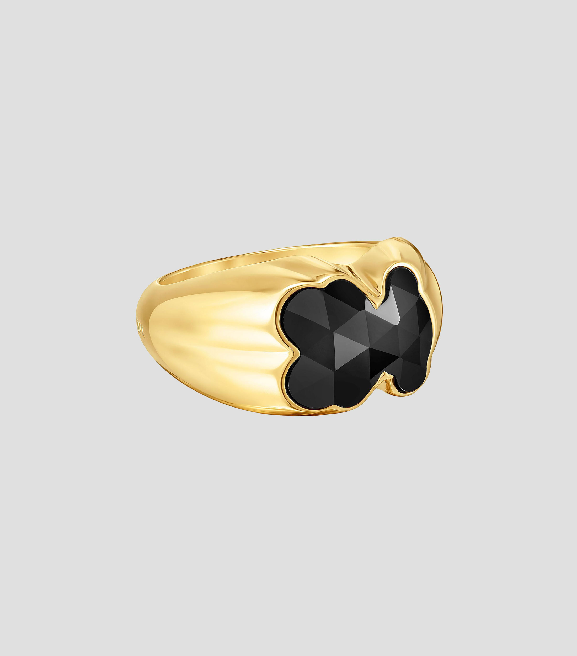 Anillo en plata Icon con incrustación de ónix Mujer