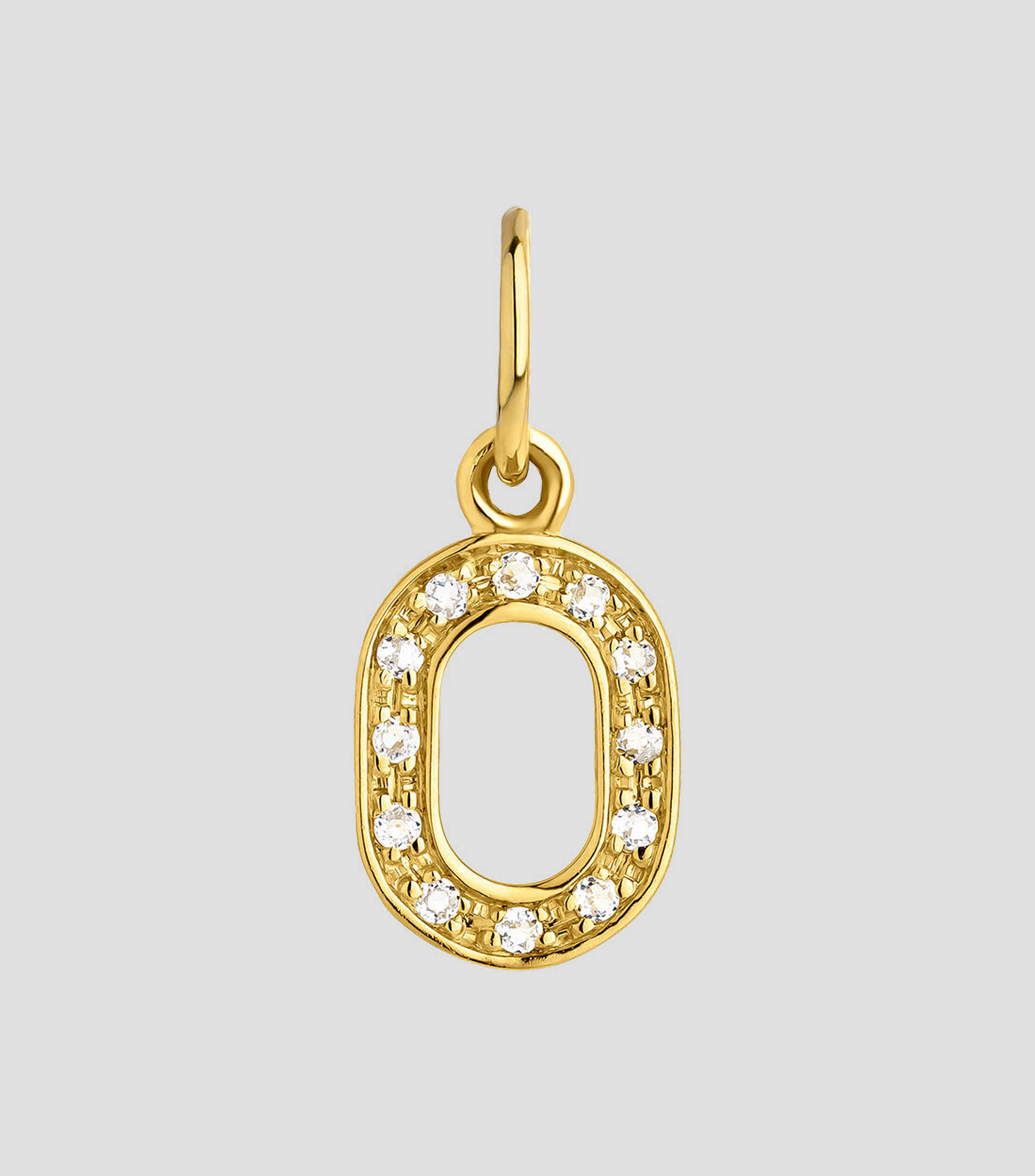 Dije en plata .925 ABC letra "O" Mujer