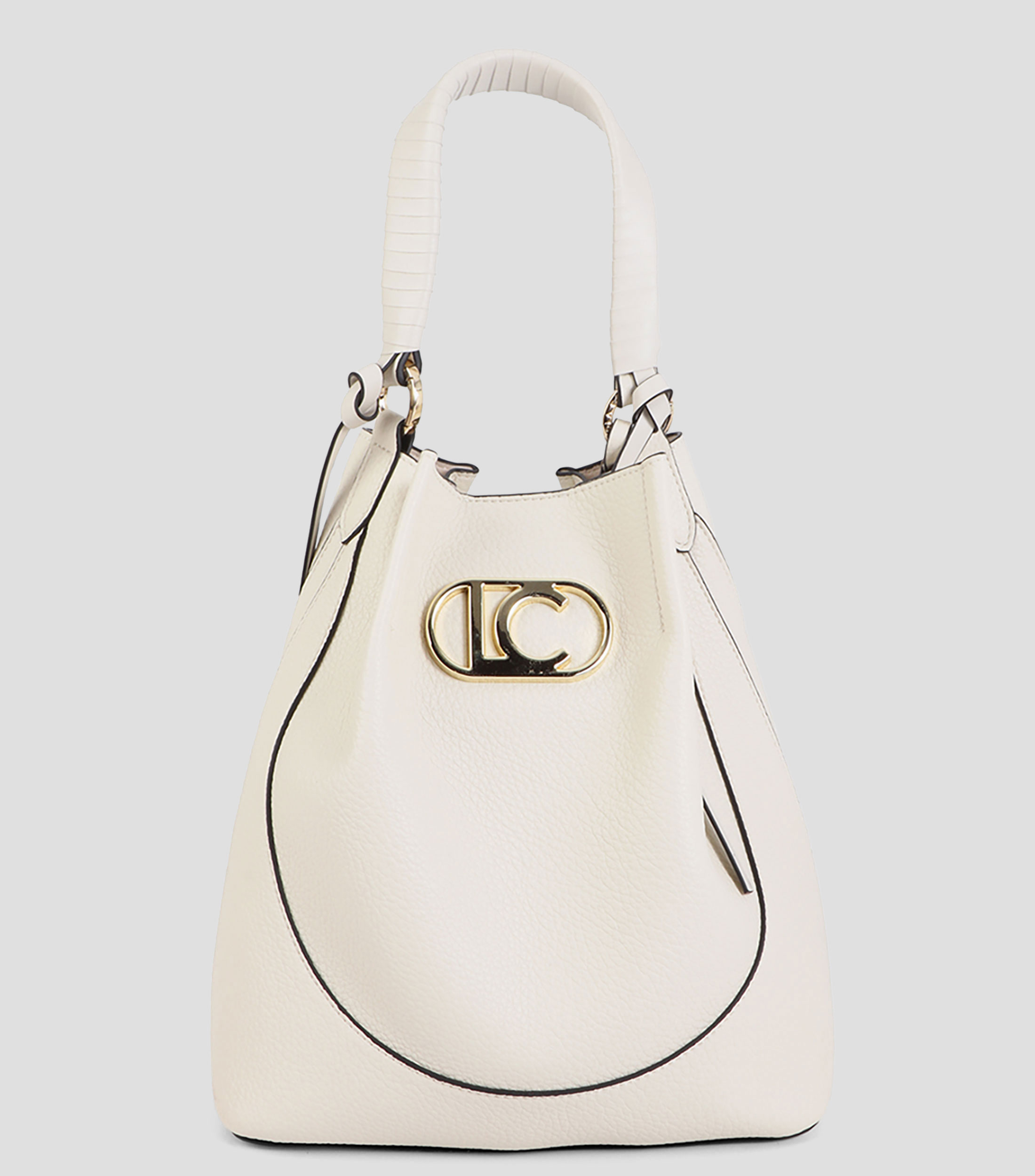 Bolsa hobo lisa con detalle texturizado Mujer