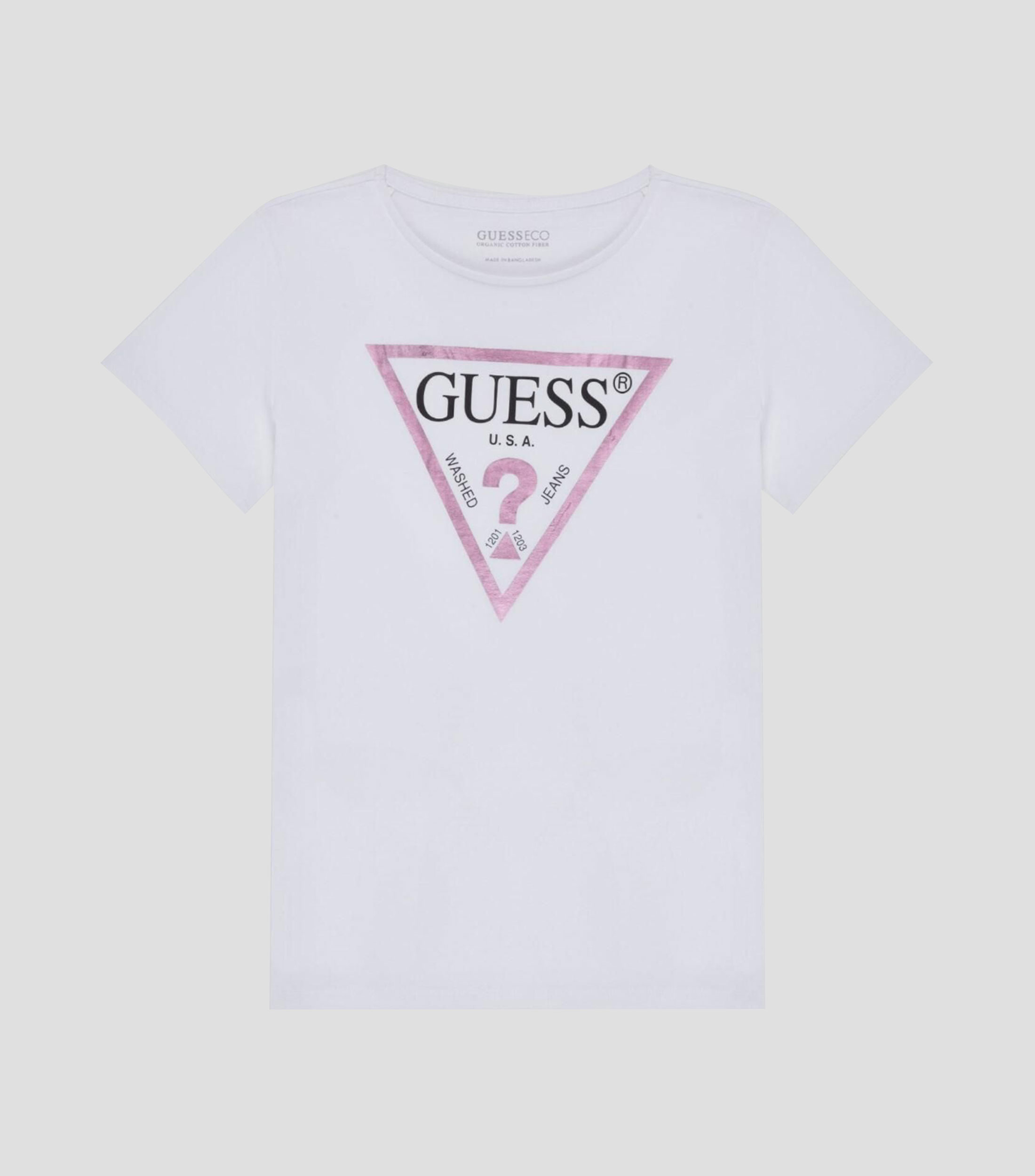 Playera cuello redondo manga corta estampada Niña