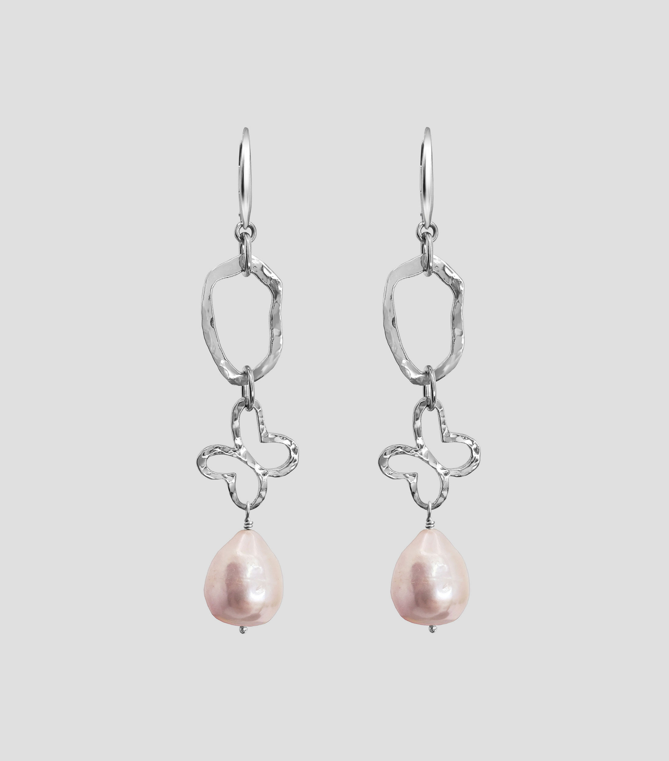 Aretes Liberty eslabonados en plata Mujer