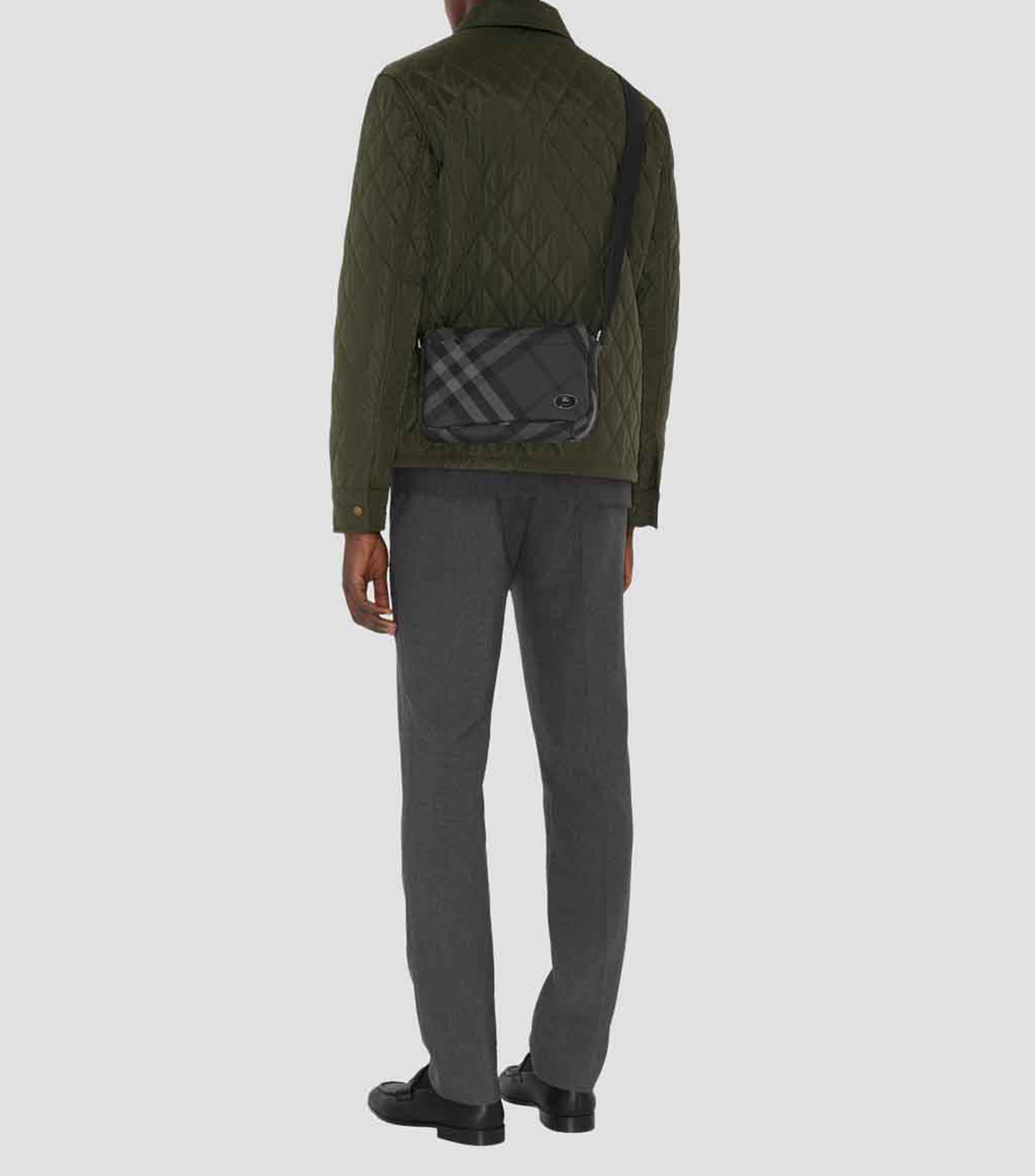 Cangurera con cuadros Grid Hombre