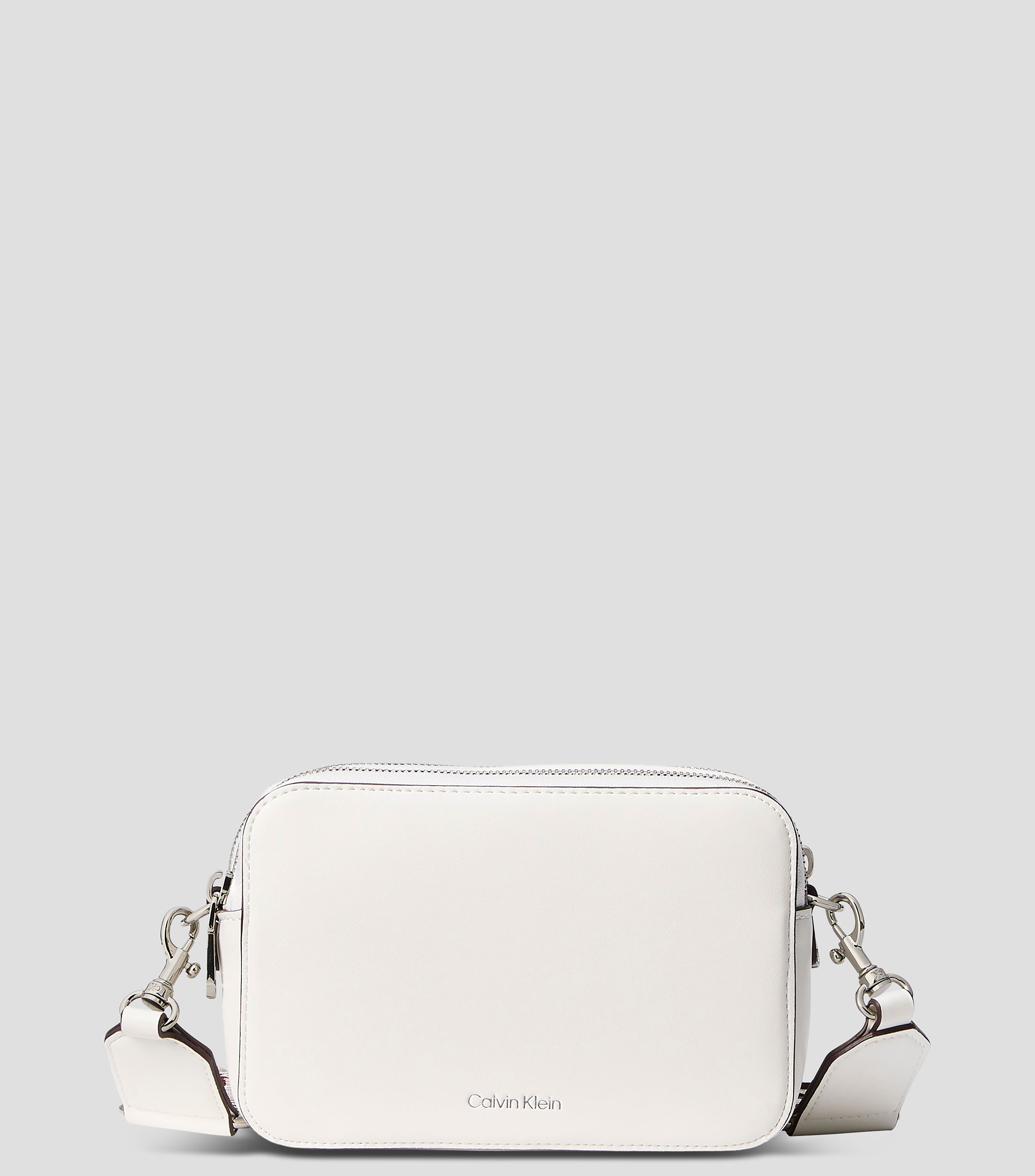 Bolsa crossbody blanca Webbin Double Camera lisa Mujer
