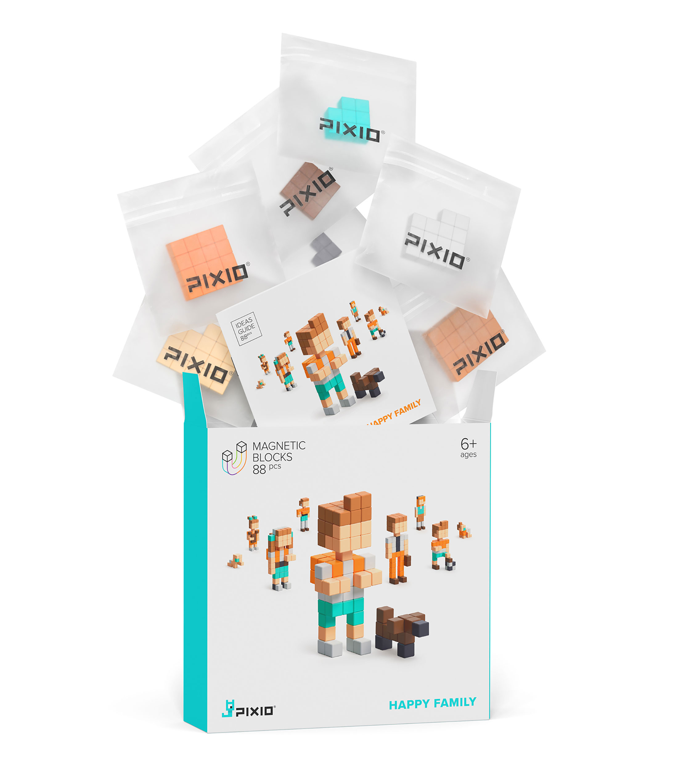 Playset Magnetic Blocks, Happy Family