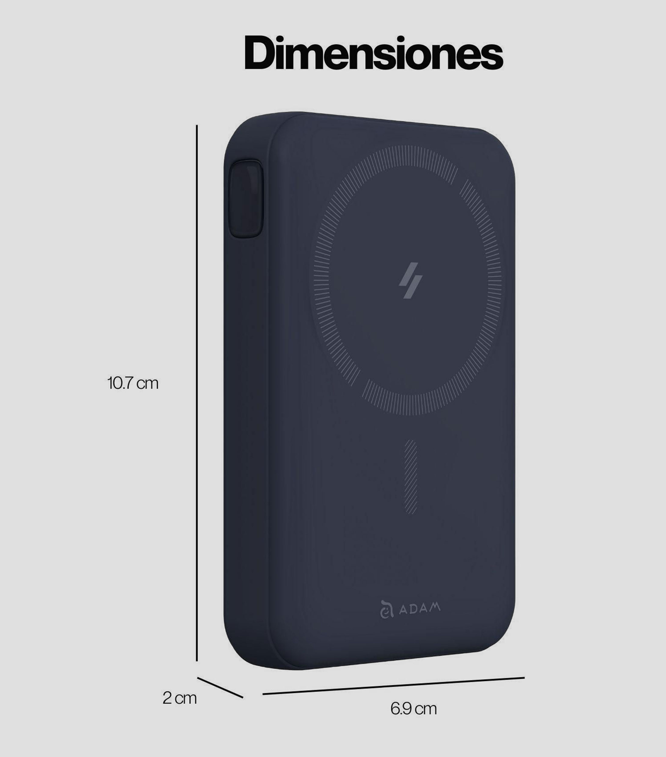 Batería portátil magnética VIONTA C2, 10000 mAh, Azul