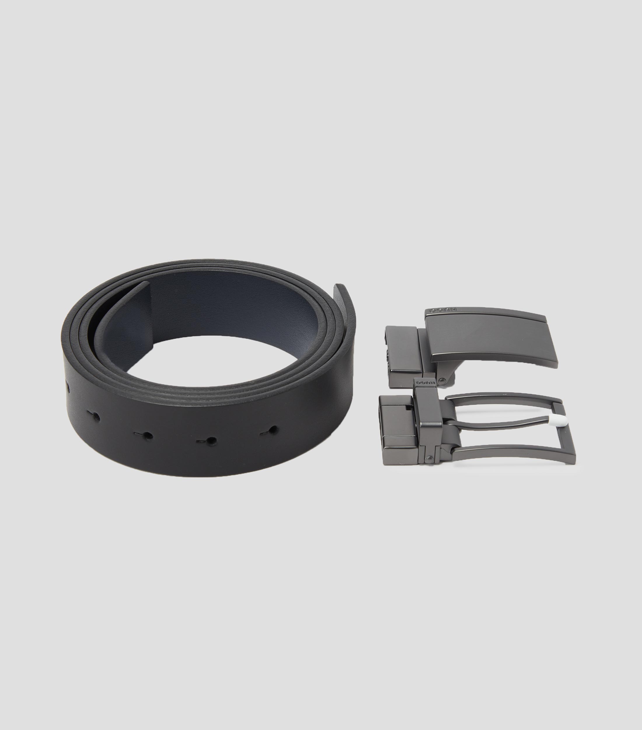 Cinturón en cuero de vaca formal liso Hombre