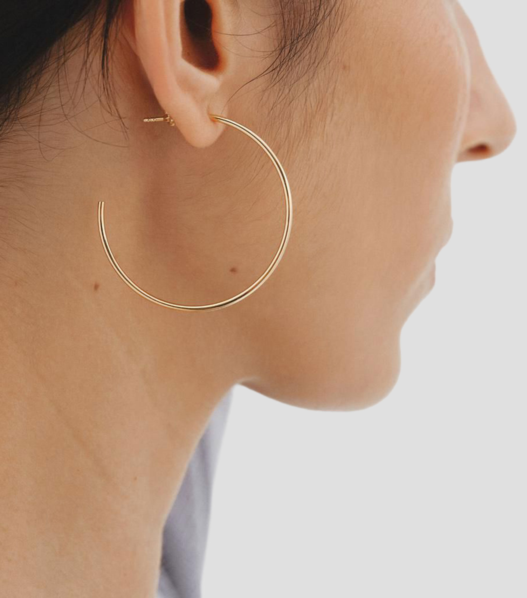 Pendientes de aro en plata .925 Hooped Earrings Mujer