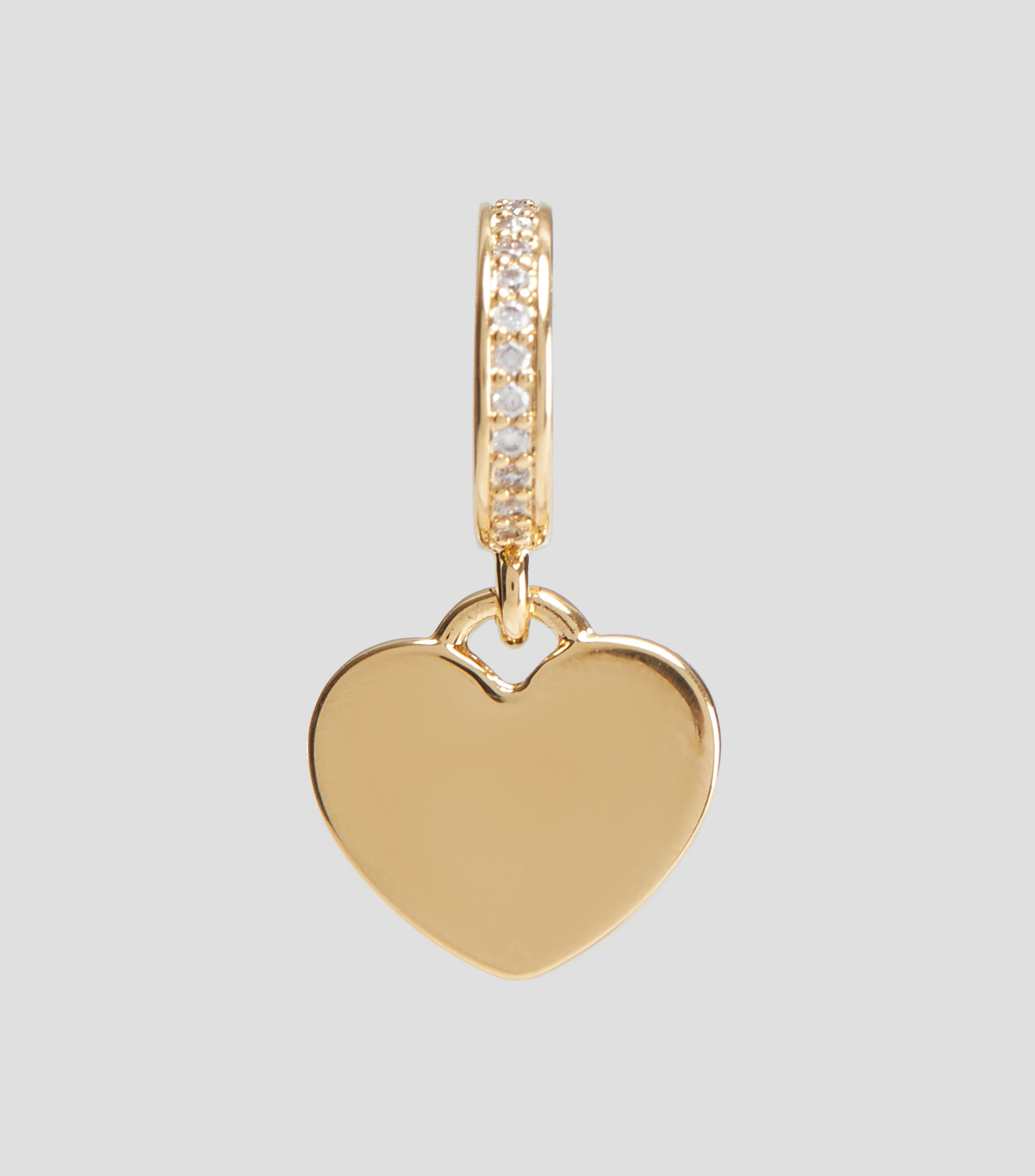 Charm Corazon Grabable con Zirconia Cubica Mujer