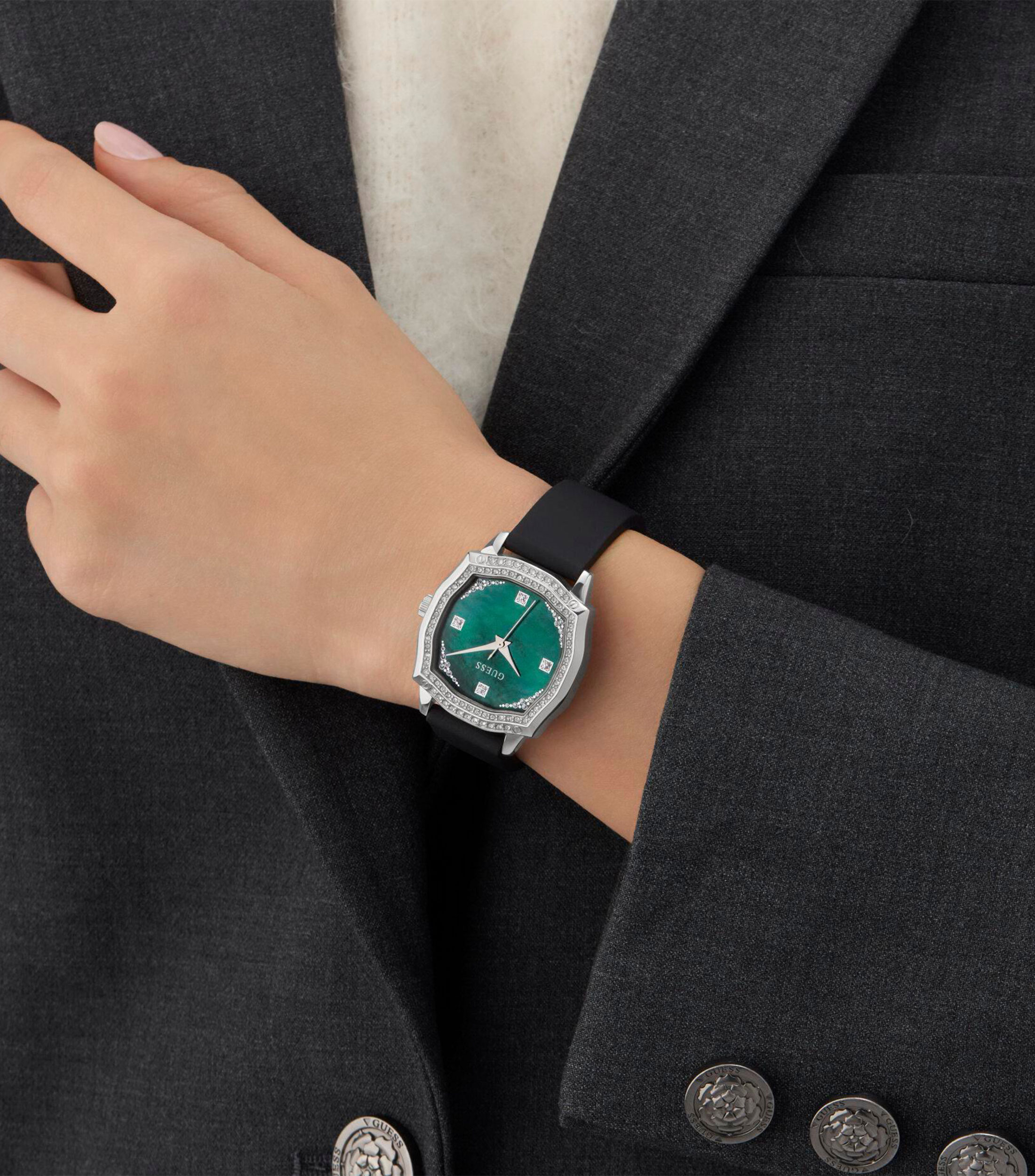 Reloj para Mujer Liv de Vestir Azul, Plateado