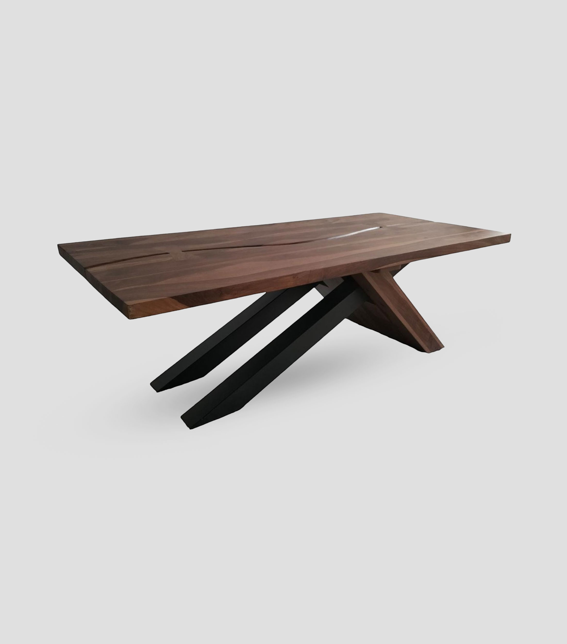 Mesa de centro en madera y hierro