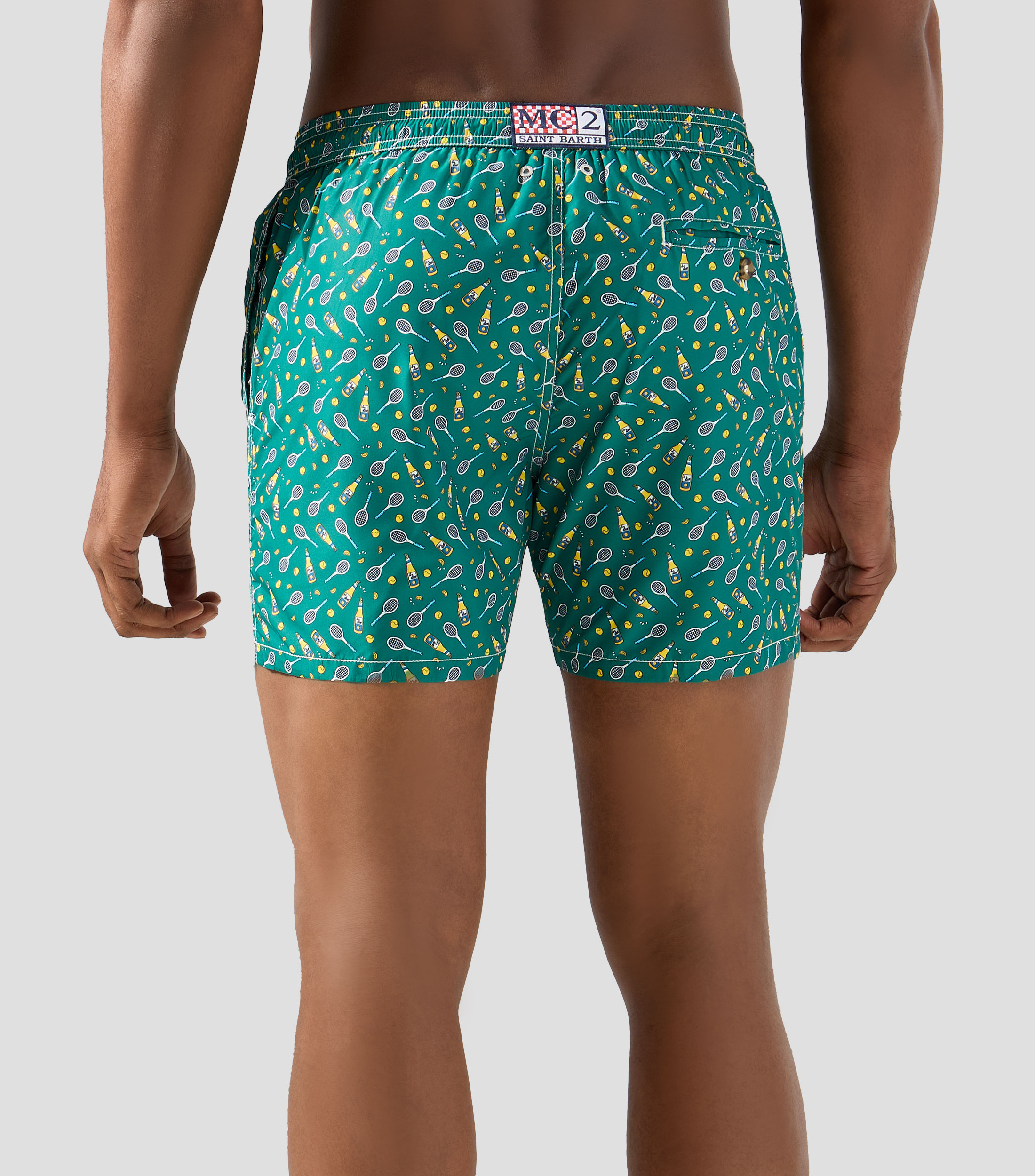 Traje de baño corto con estampado Hombre