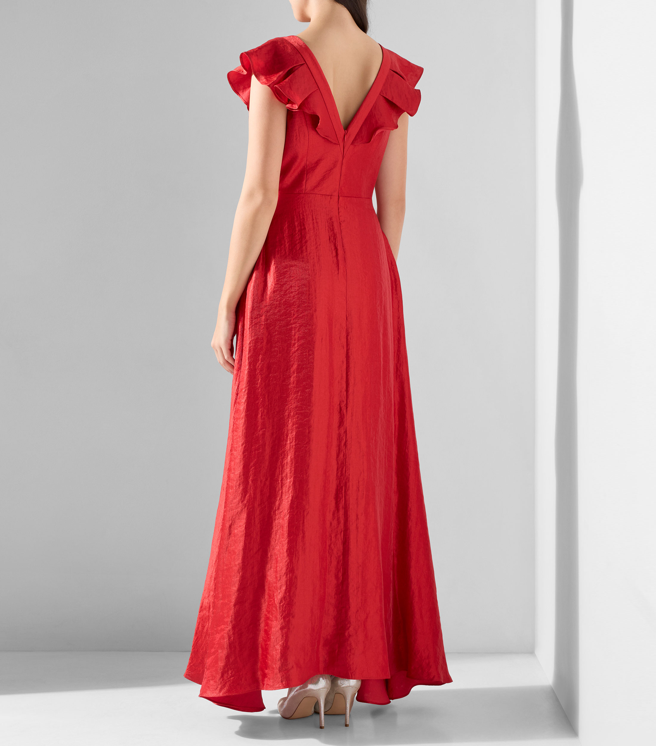 Vestido de fiesta largo liso Mujer