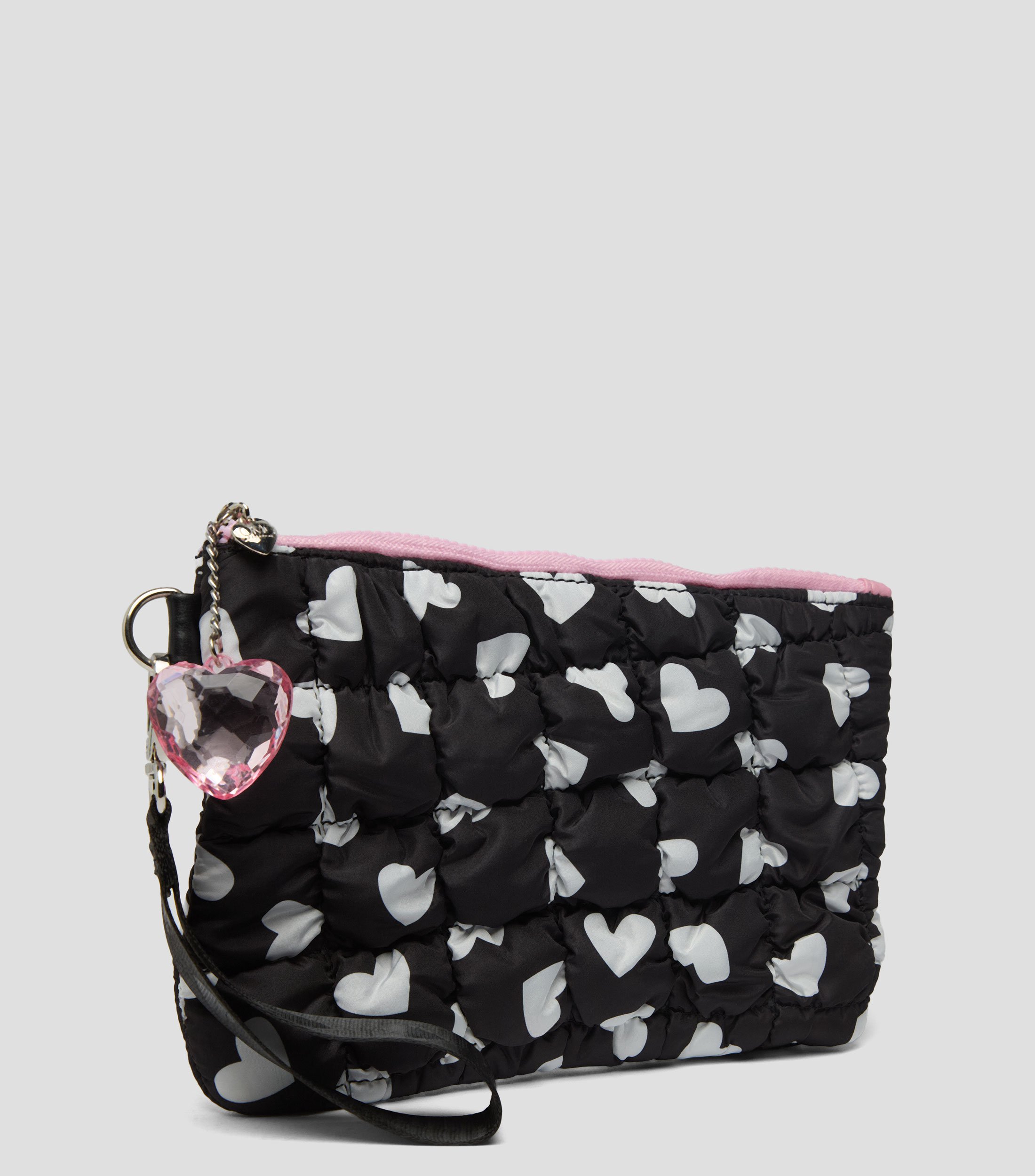 Bolsa wristlet con estampado de corazones Niña