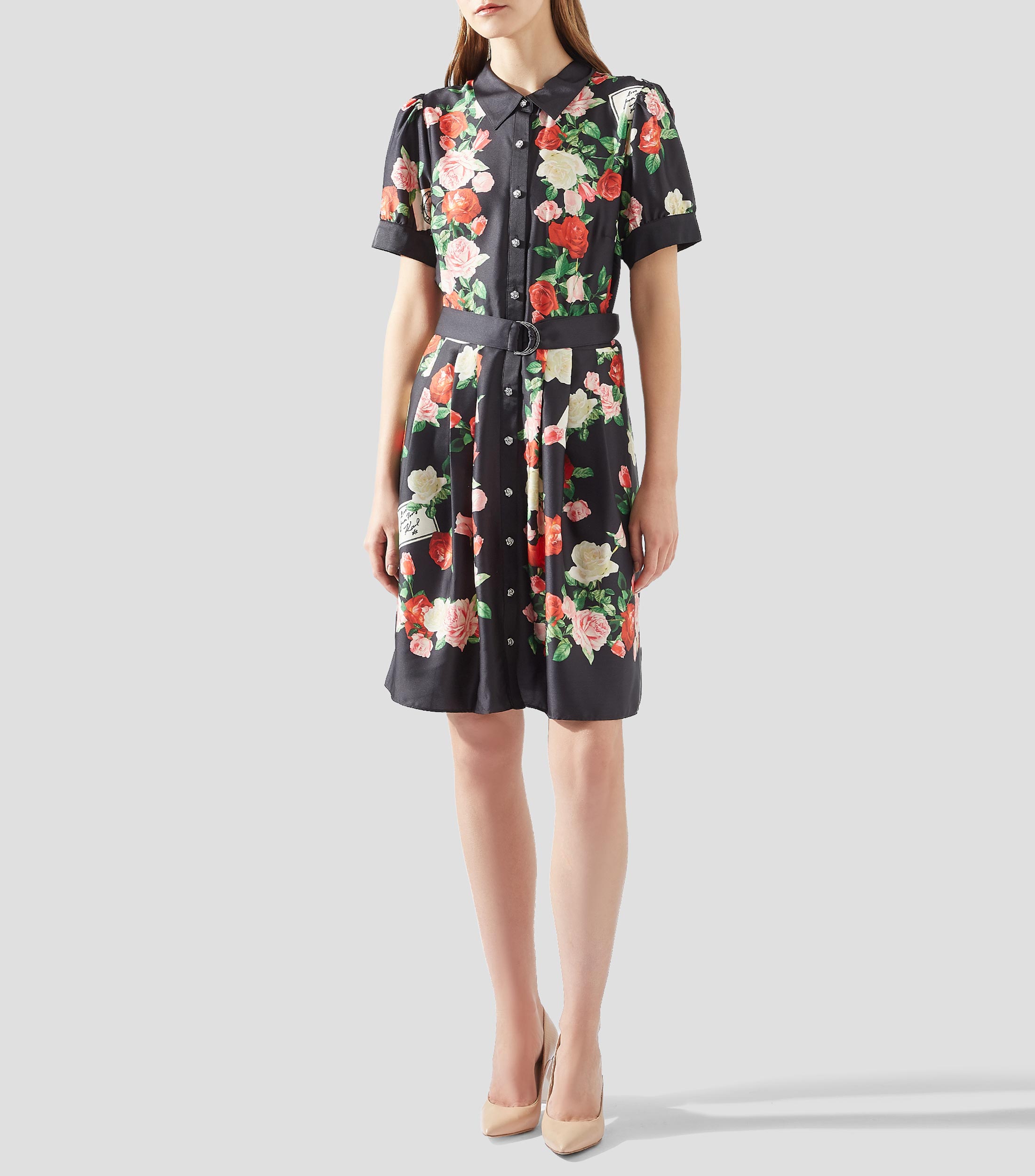 Vestido casual corto estampado Mujer