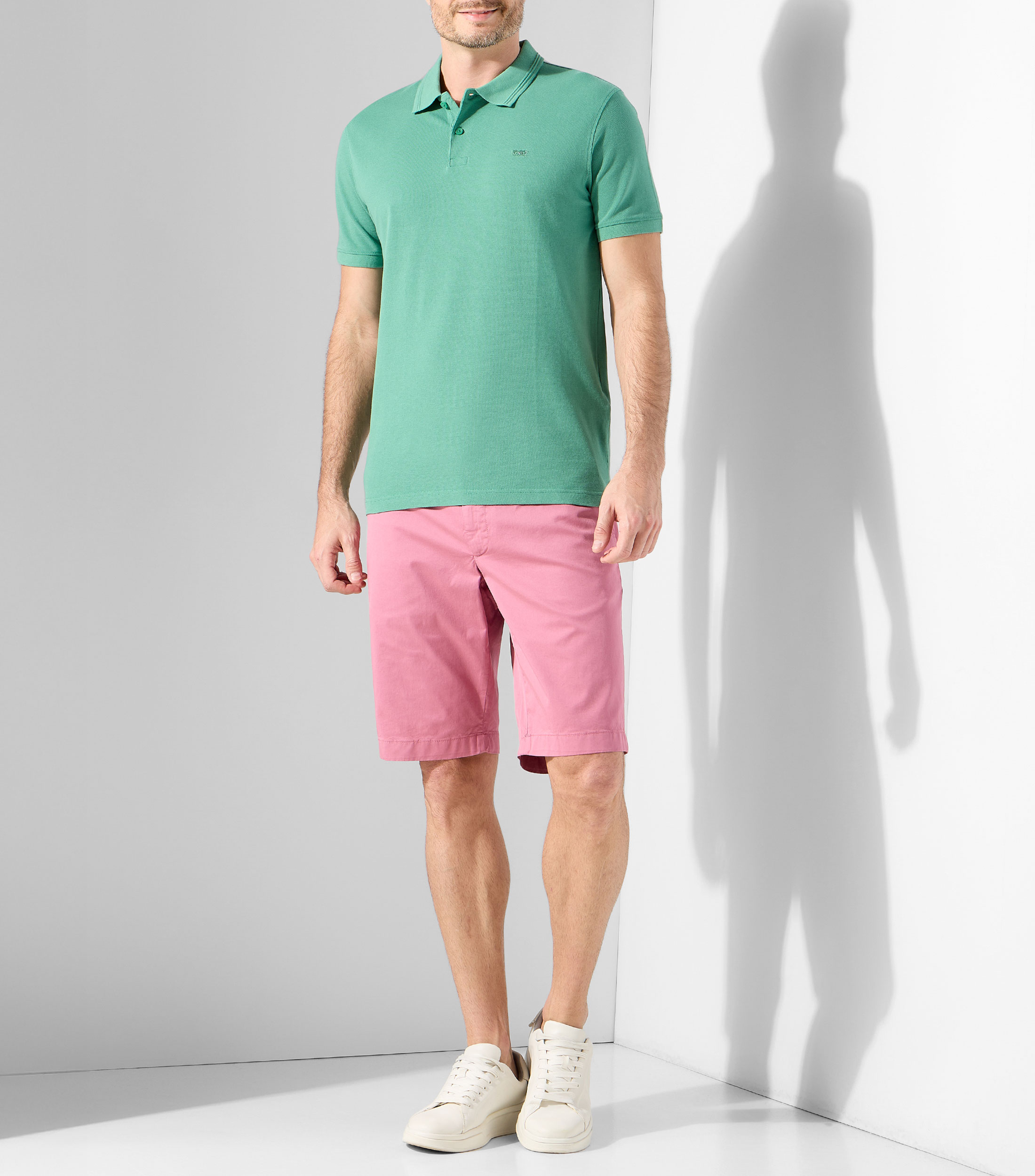 Playera polo manga corta lisa Hombre