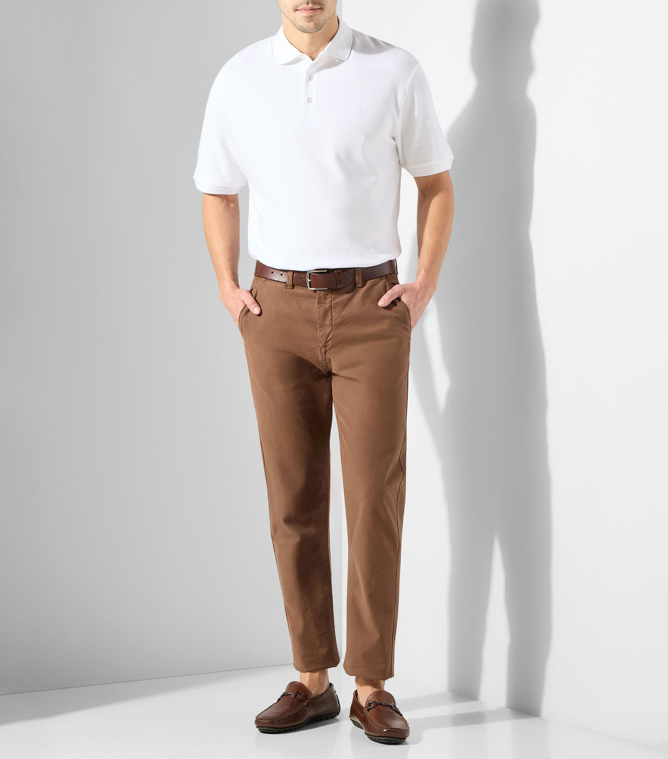 Playera tipo polo manga corta lisa Hombre