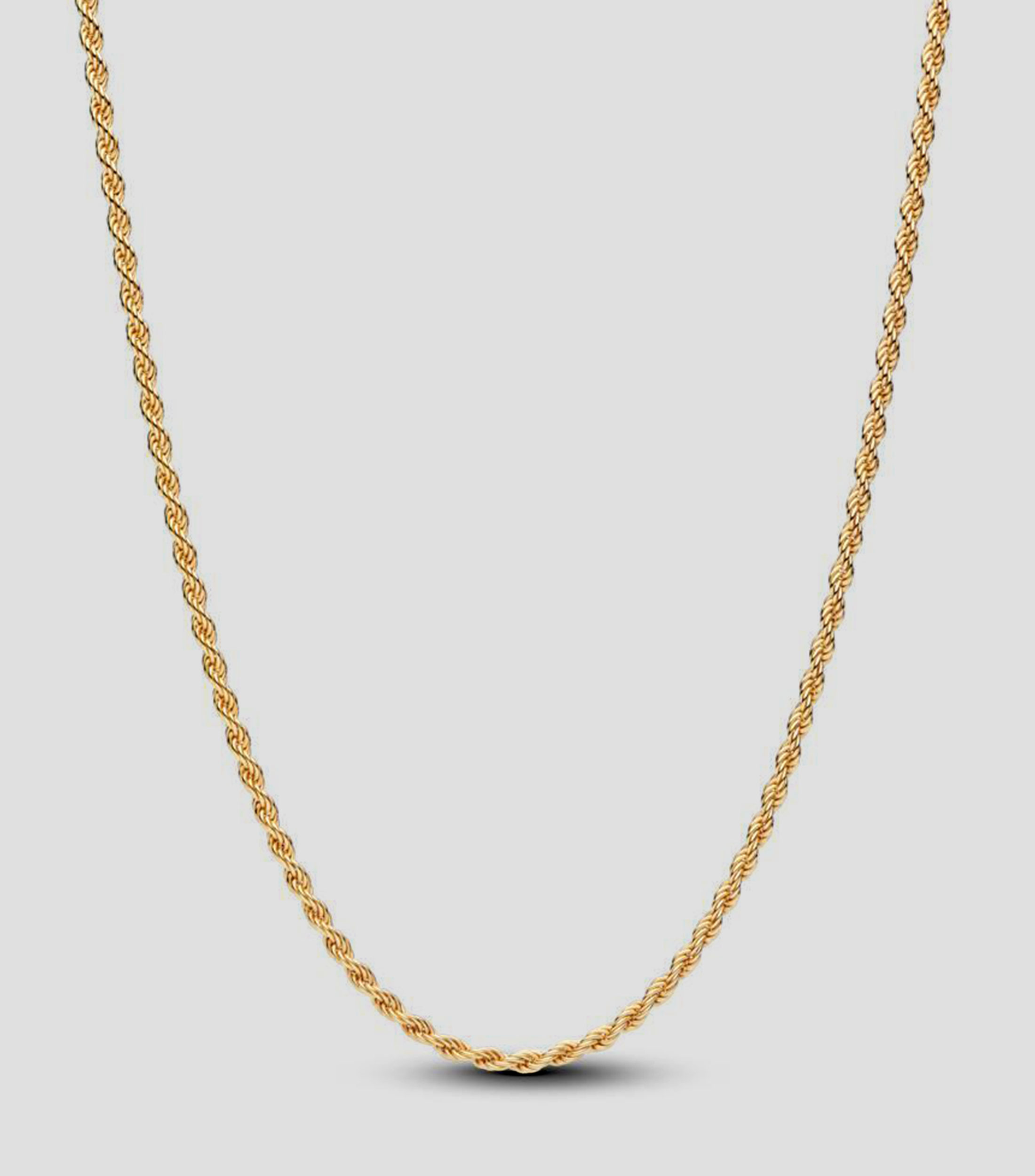 Collar en plata cadena tipo cuerda Mujer