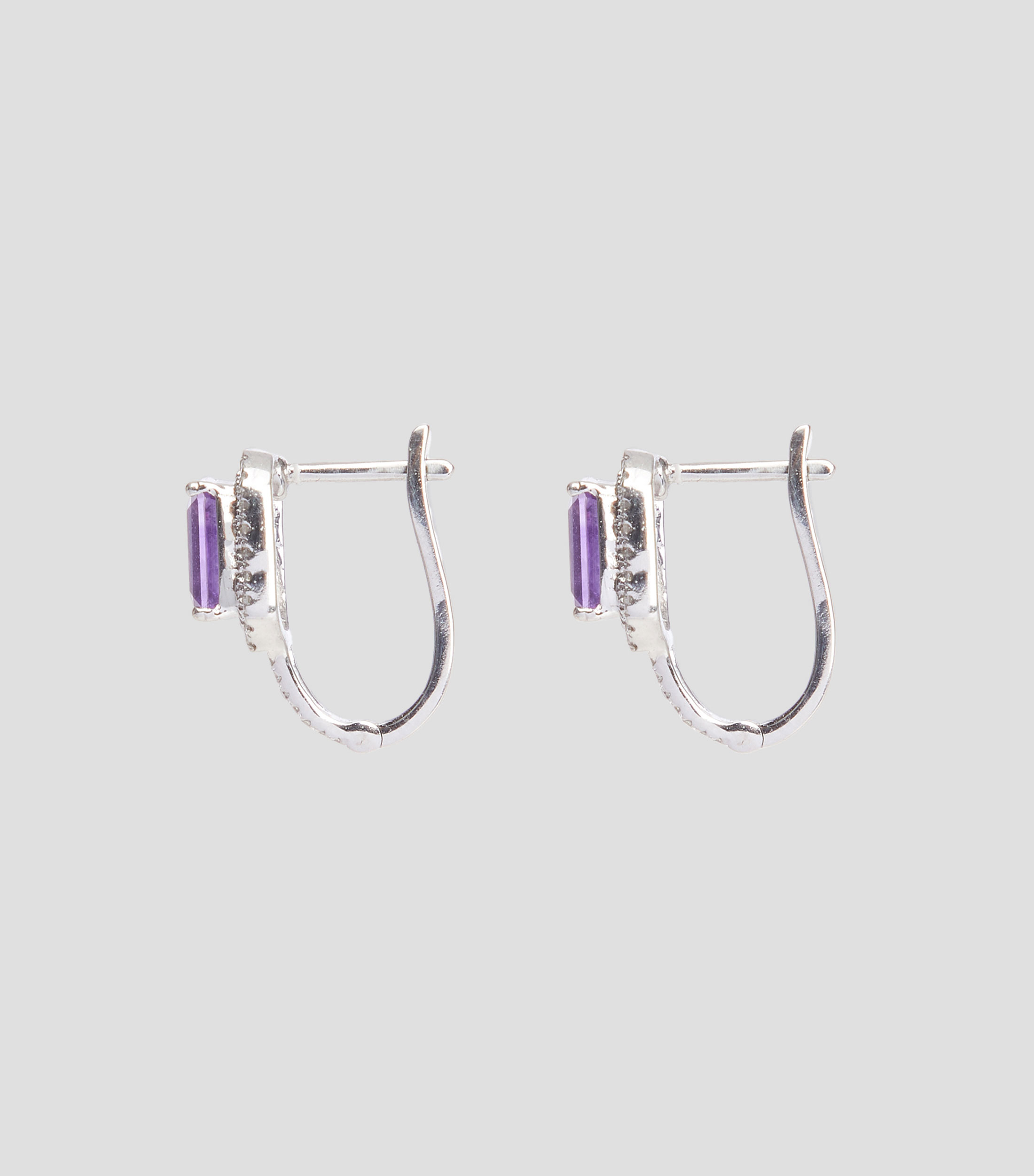 Aretes en oro blanco de 14 Kts Mujer