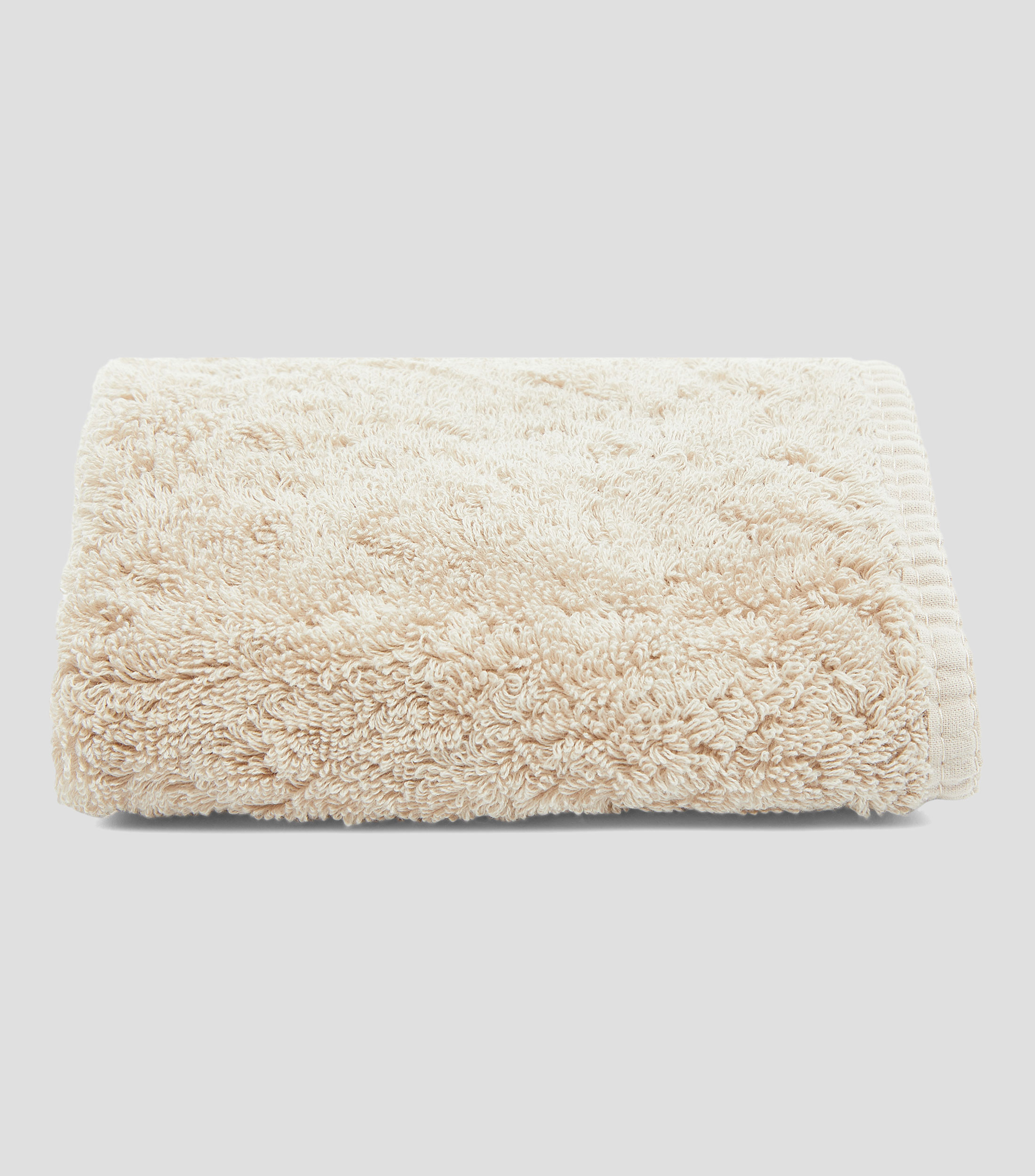 Toalla Facial Long Double Loop Beige