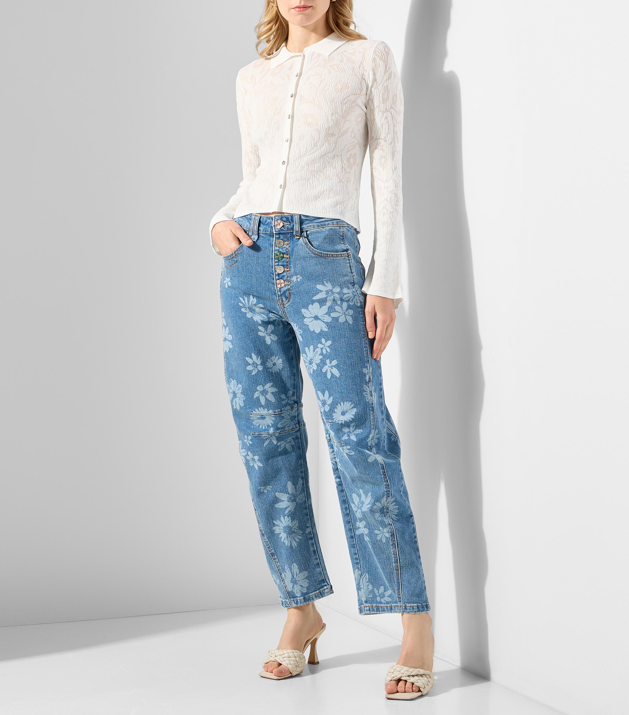 Blusa lisa manga larga Mujer