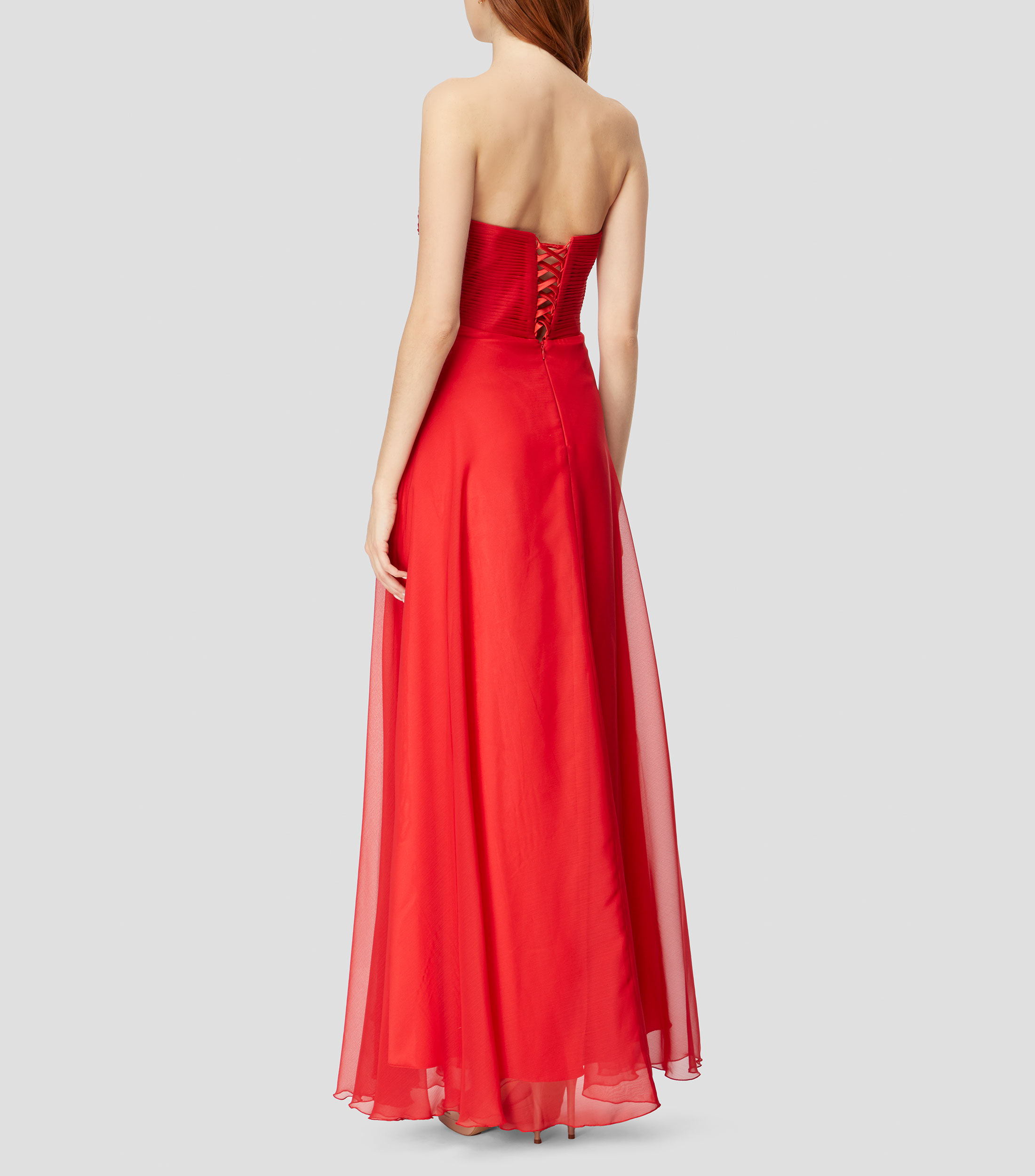 Vestido de fiesta largo liso Mujer