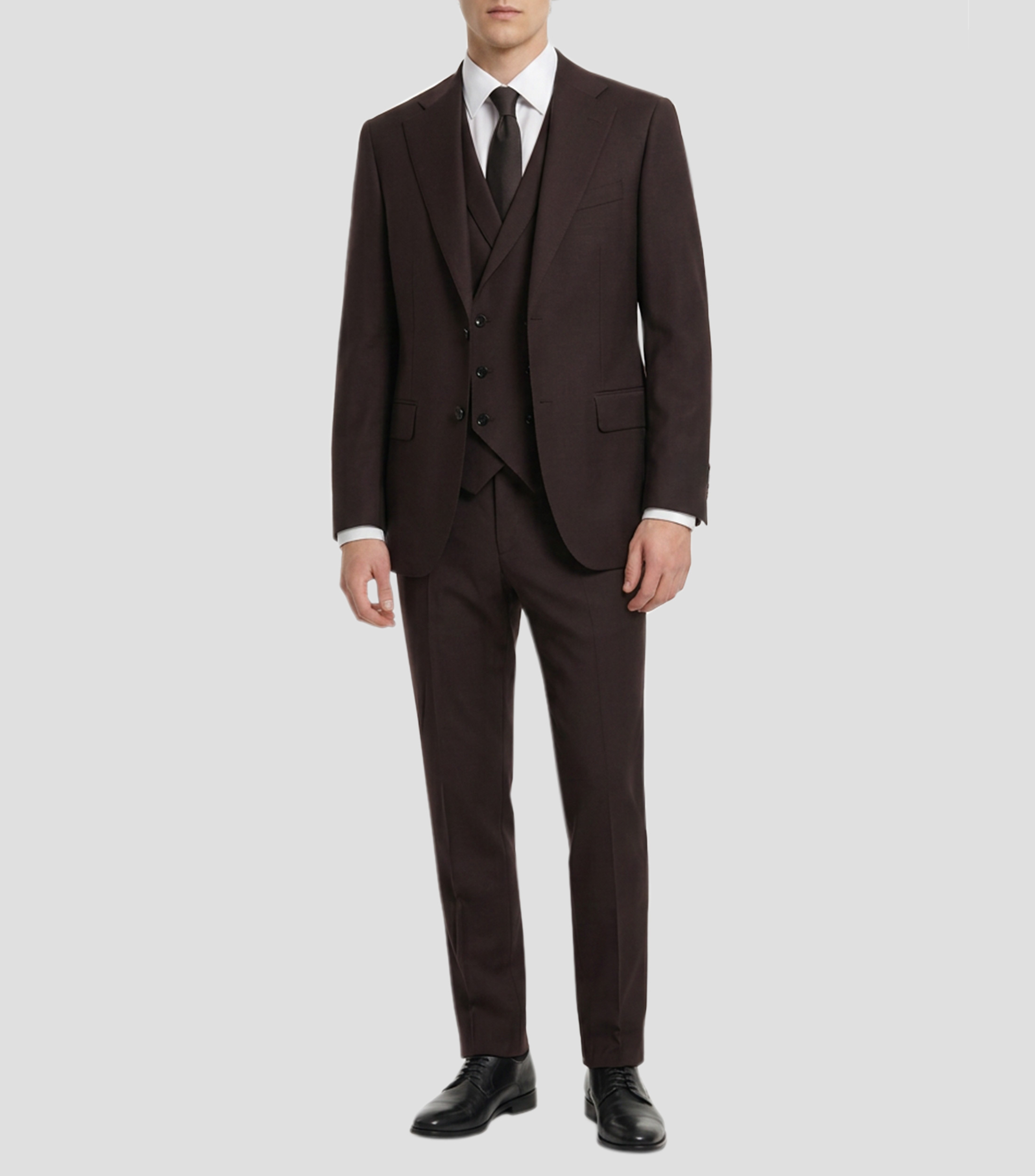 Traje de corte slim liso Hombre