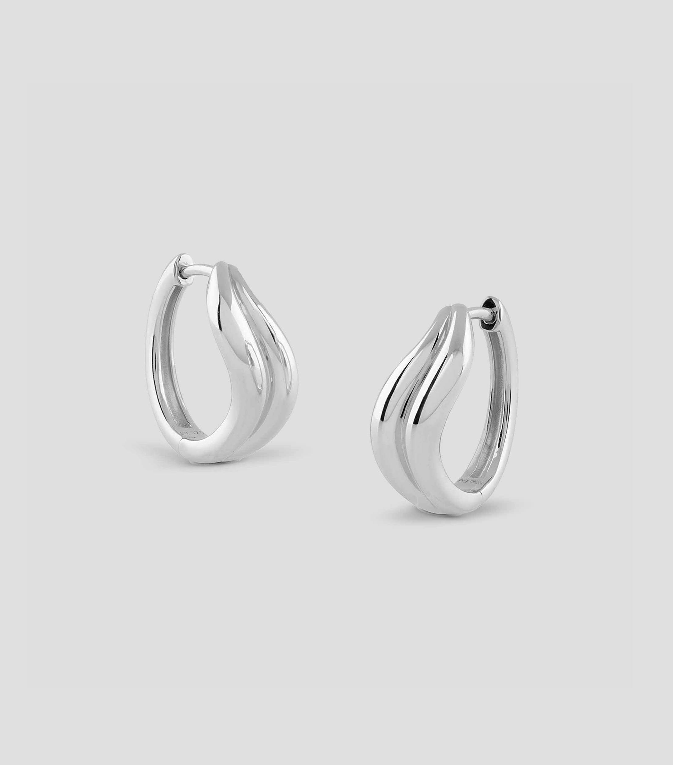 Aretes en plata .925 Silver FLUID Mujer