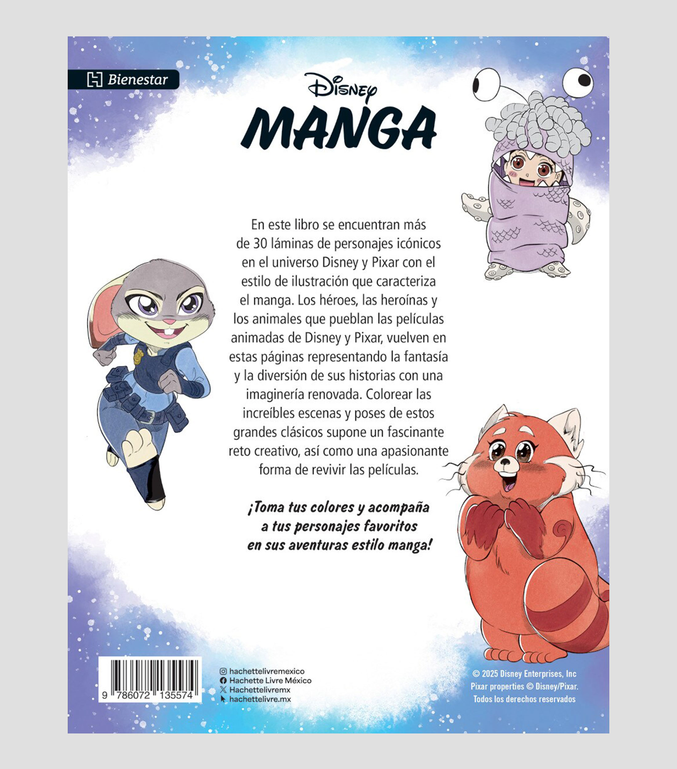 Arte Y RecreaciónManga Disney para colorear 2 (Intensamente), Hachette Bienestar