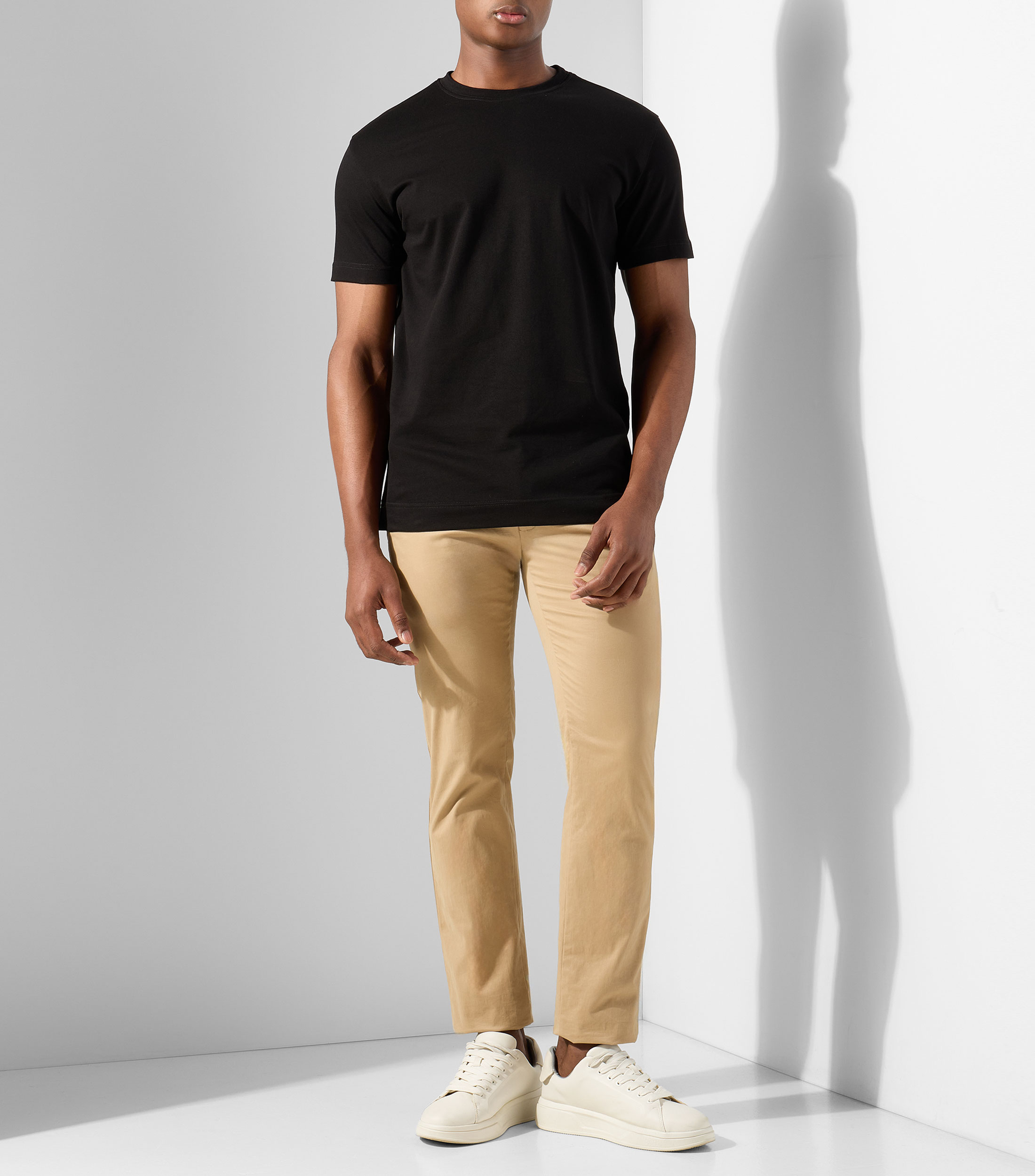 Playera cuello redondo manga corta lisa Hombre