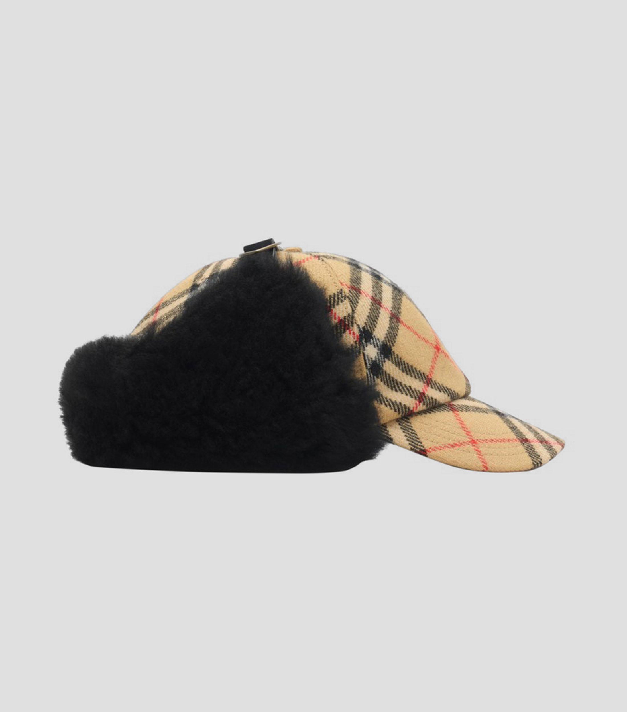 Gorra cuadros con orejeras Hombre