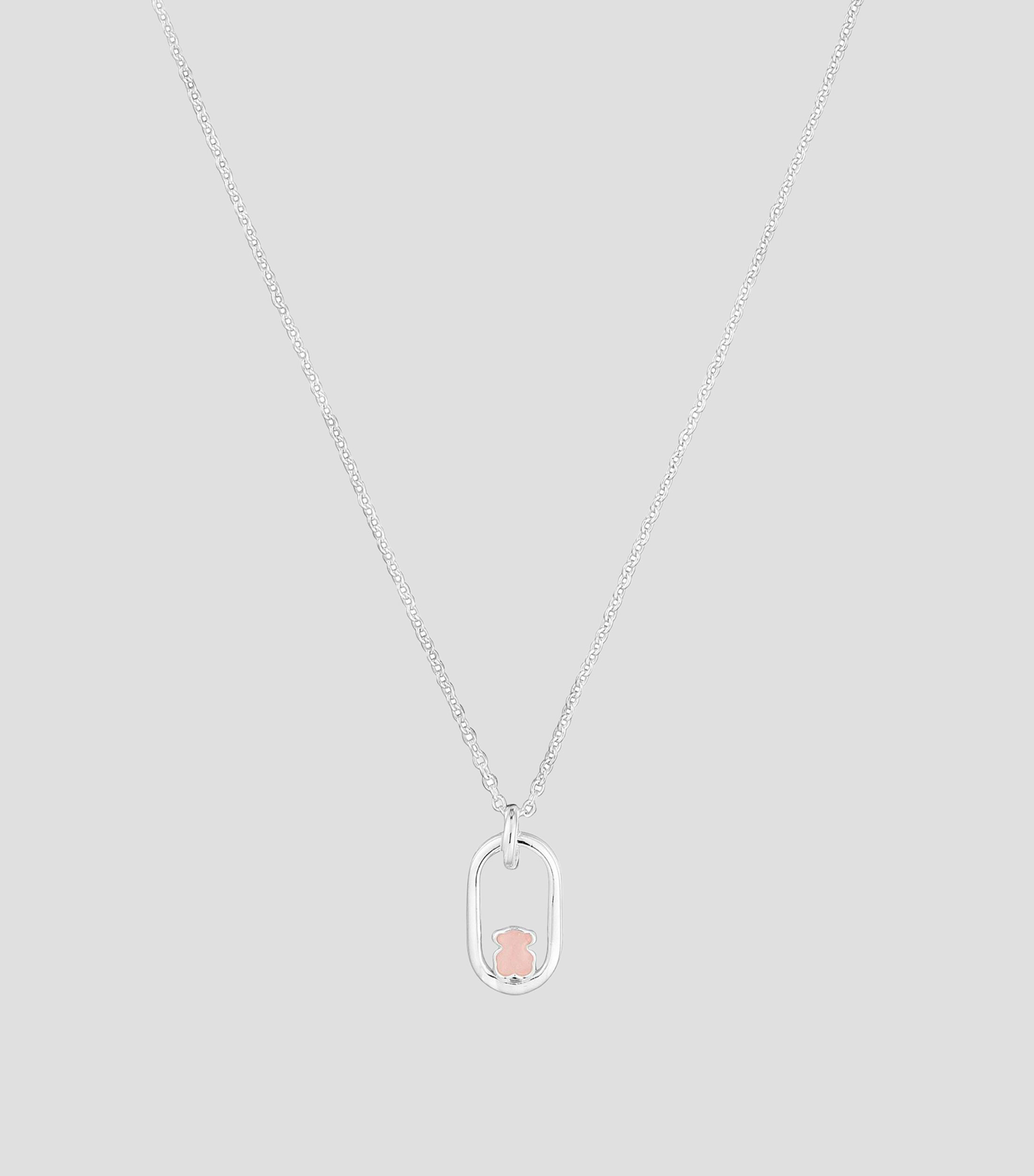 Collar en plata .925 Camille con cuarzo rosa Mujer