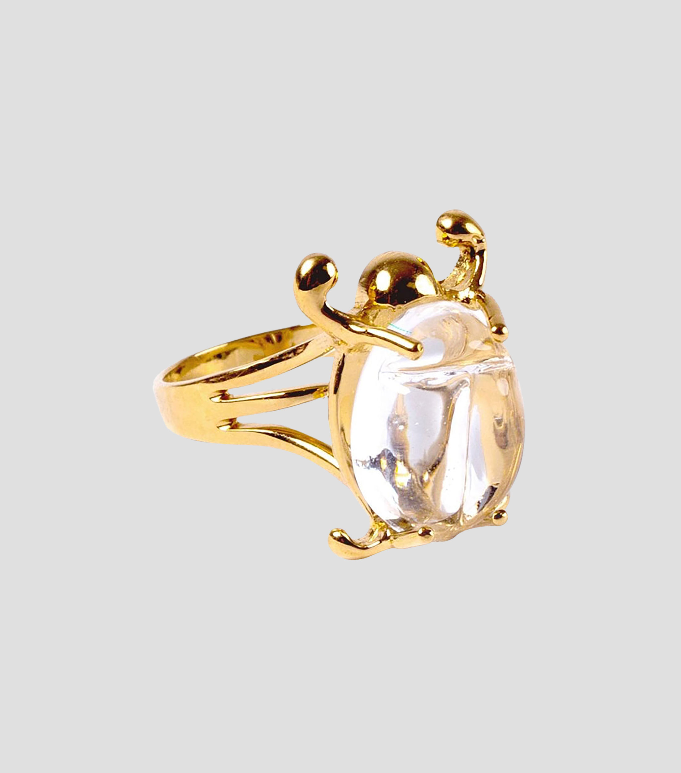 Anillo en plata .925 Aire con vidrio Mujer