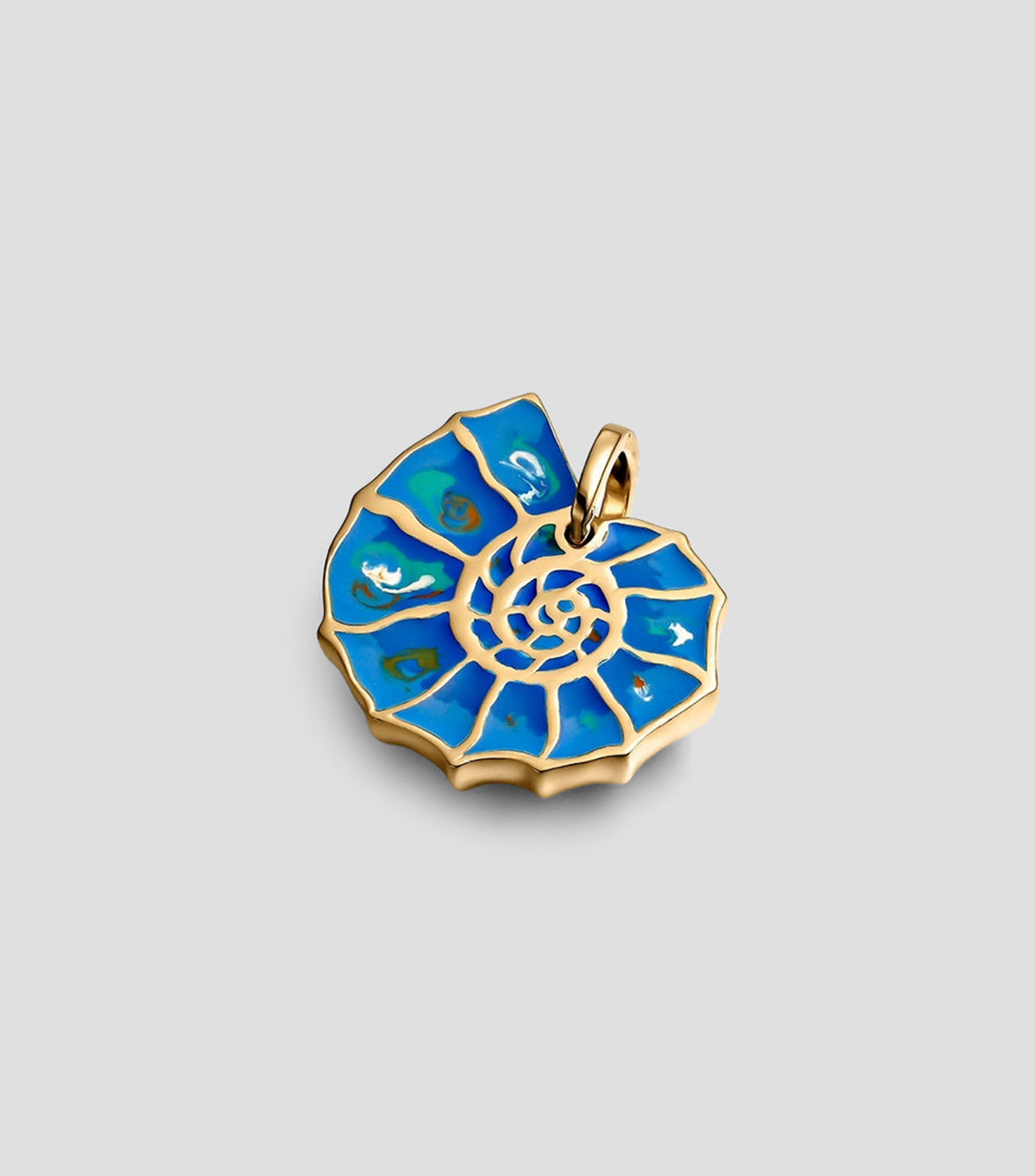 Dije en Plata Caracola con topacio Mujer