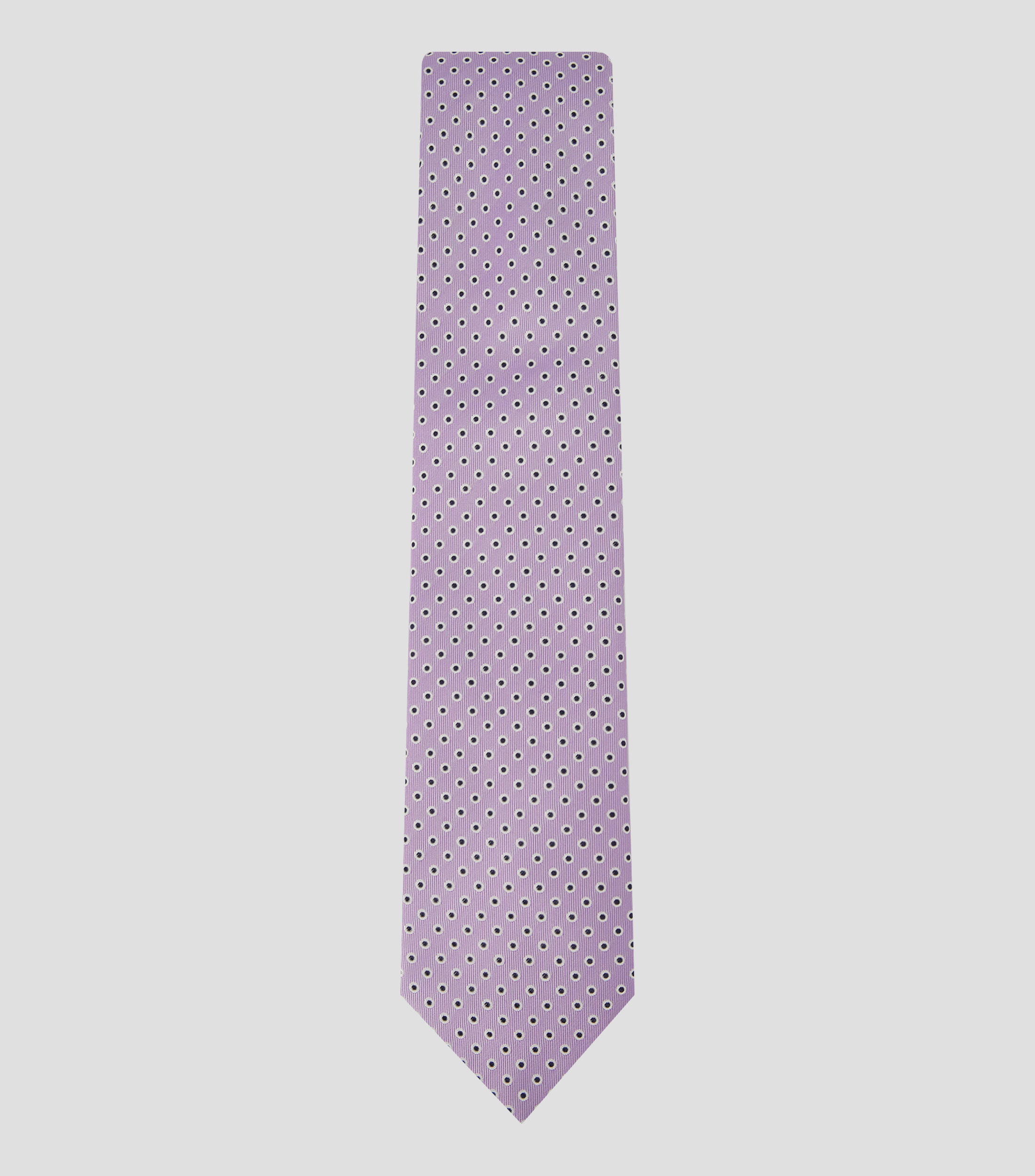 Corbata ancha en seda polkadots