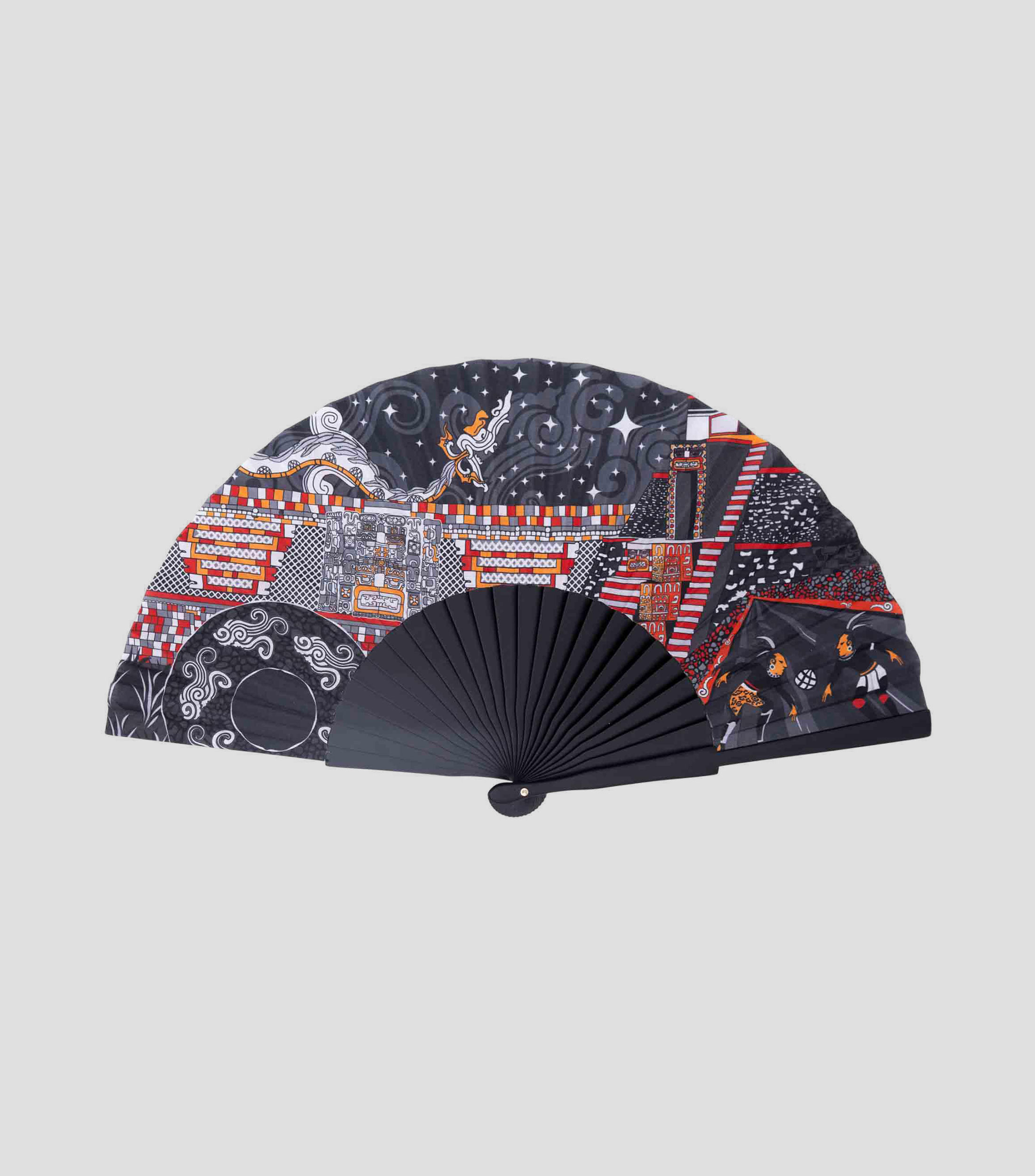 Abanico gris Estampado IIK Juego de Pelota Mujer