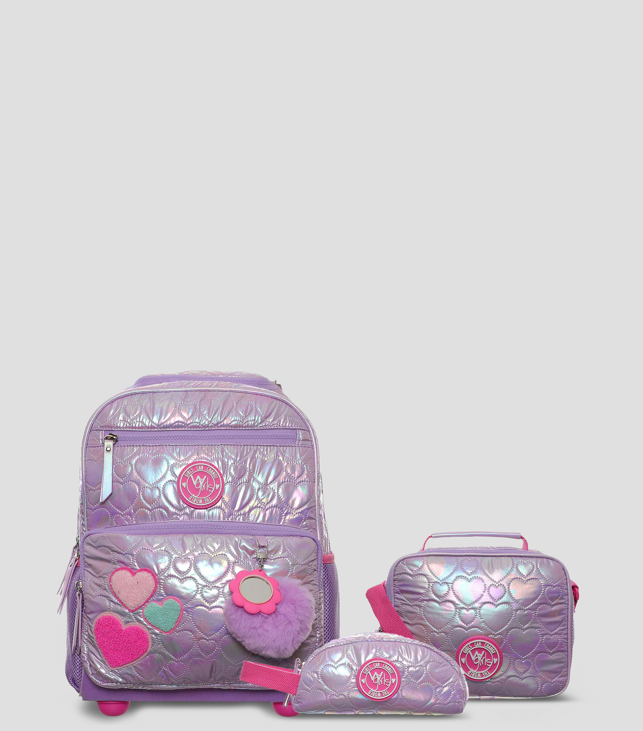 Set de Mochila Escolar con ruedas Niña