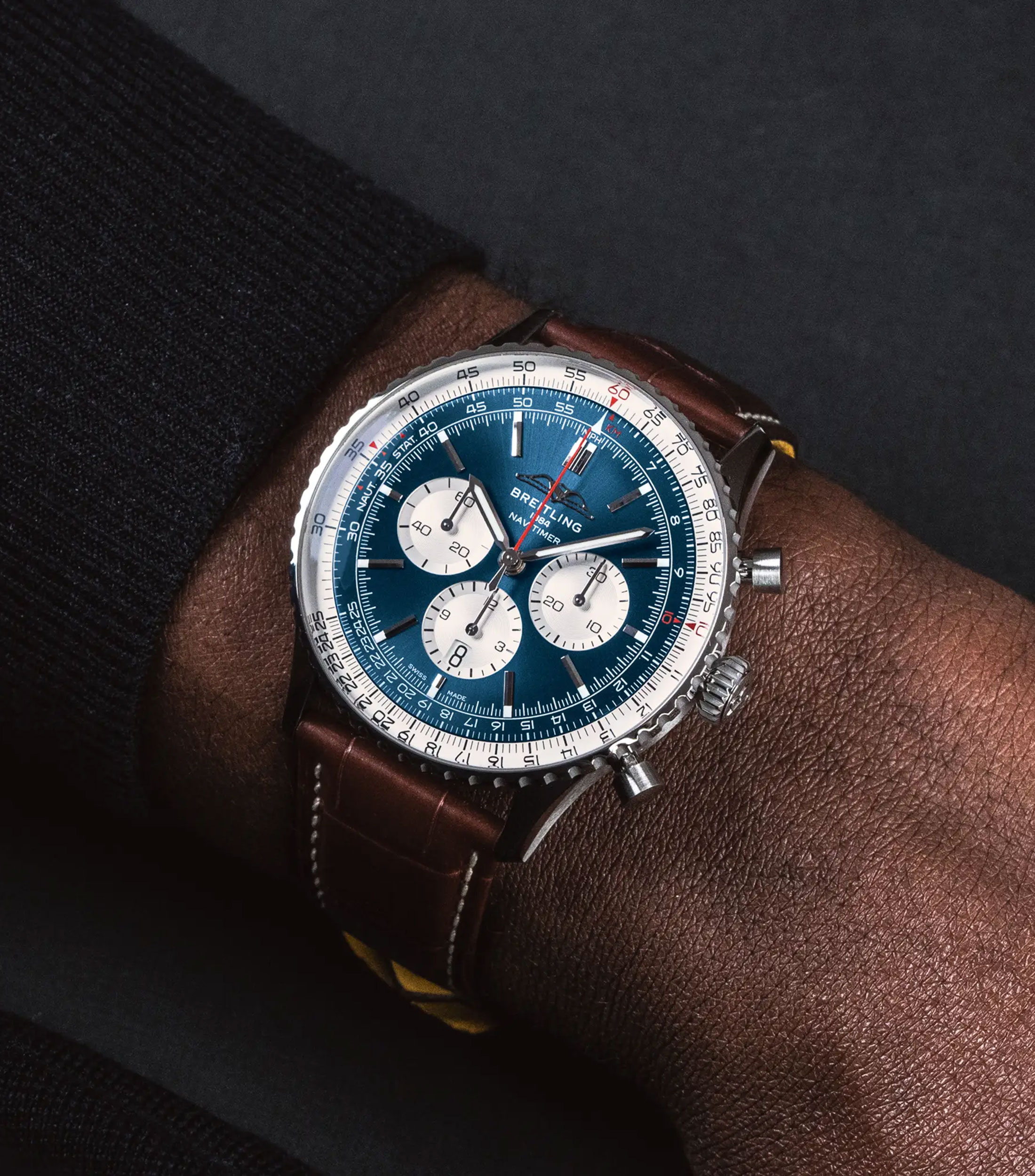 Reloj para Hombre Navitimer B01 Chronograph 46 casual plateado