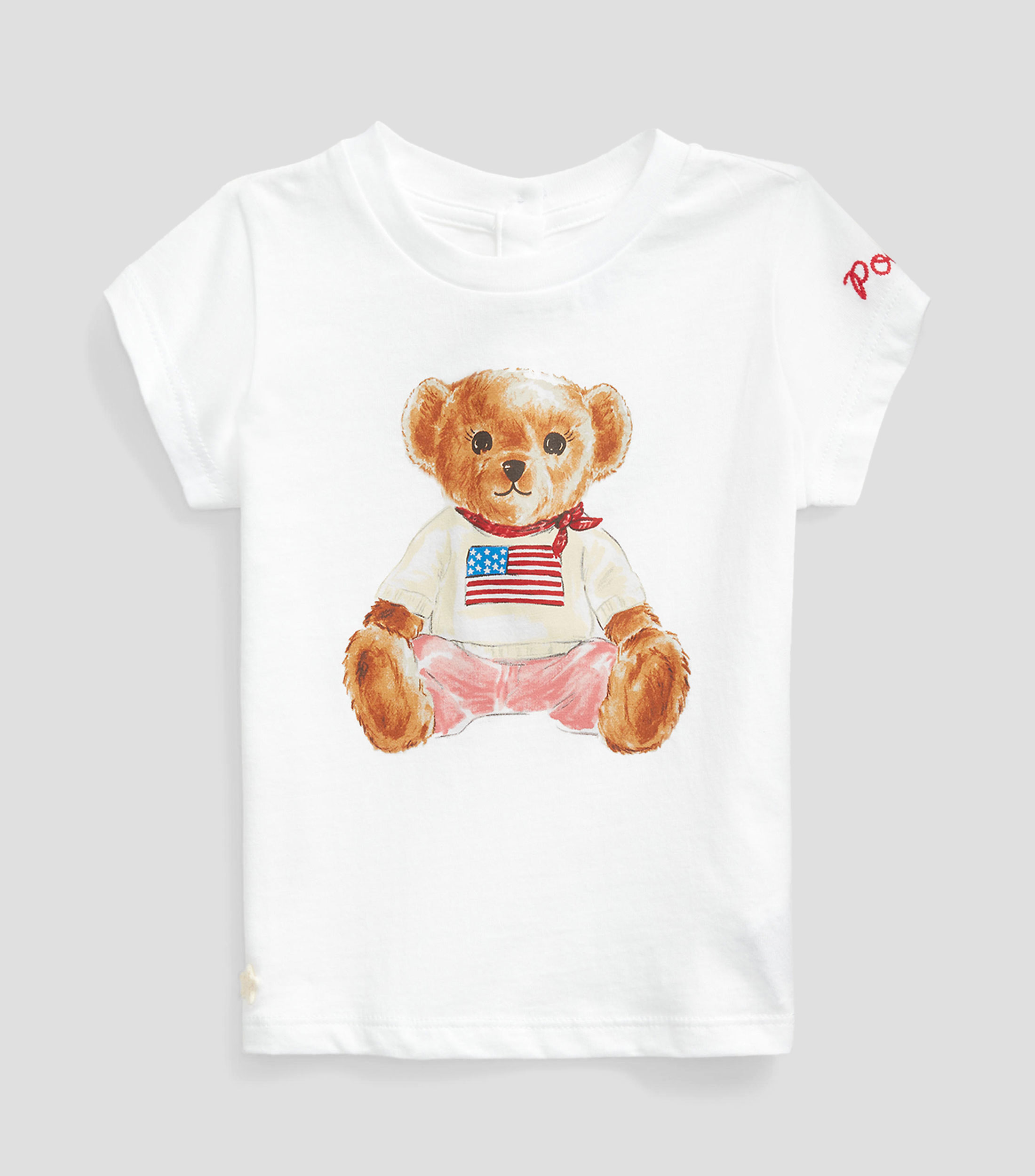 Playera de cuello redondo con manga corta estampada Bebé