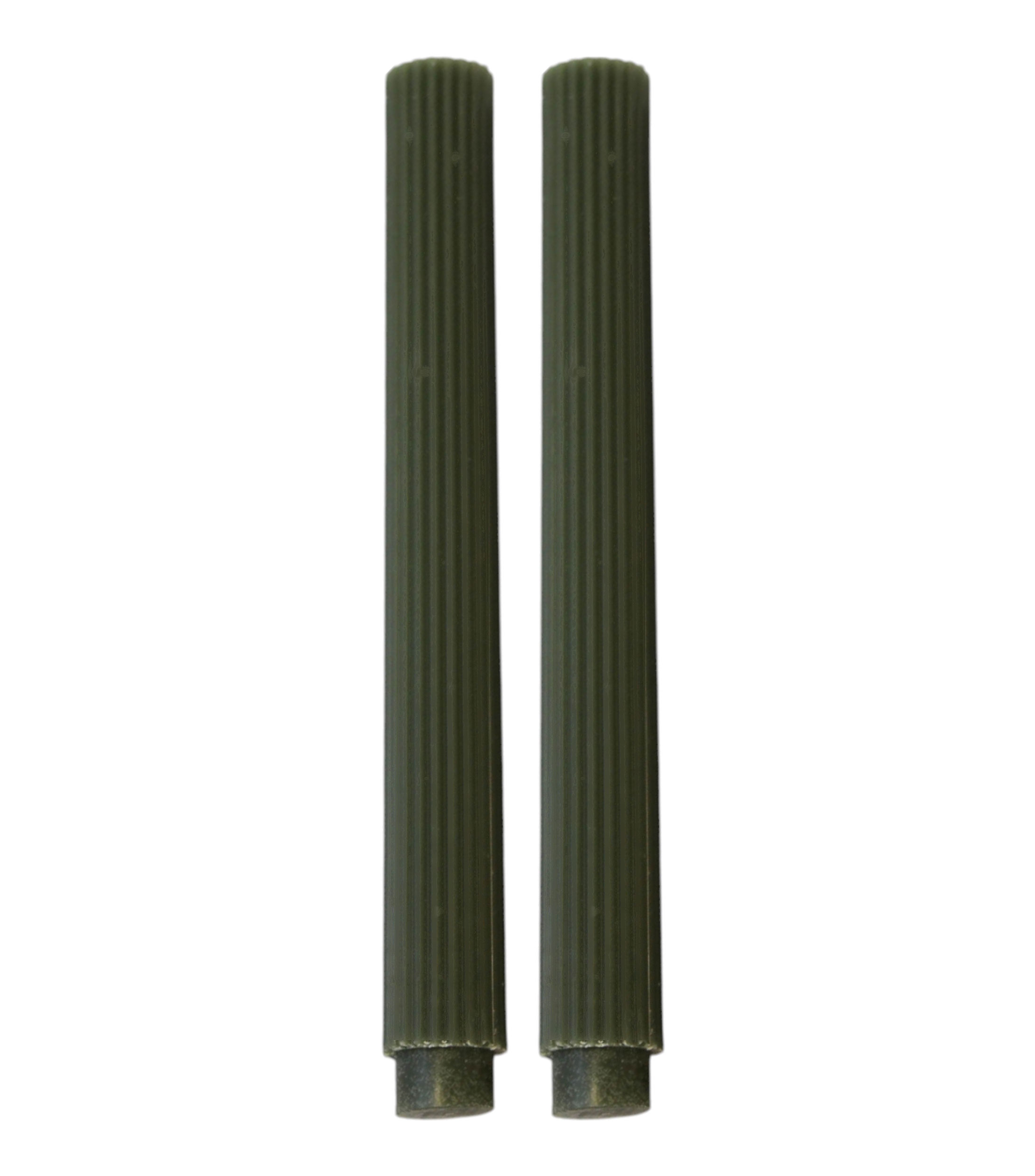 Set 2 velas decorativas Grecian, verde olivo