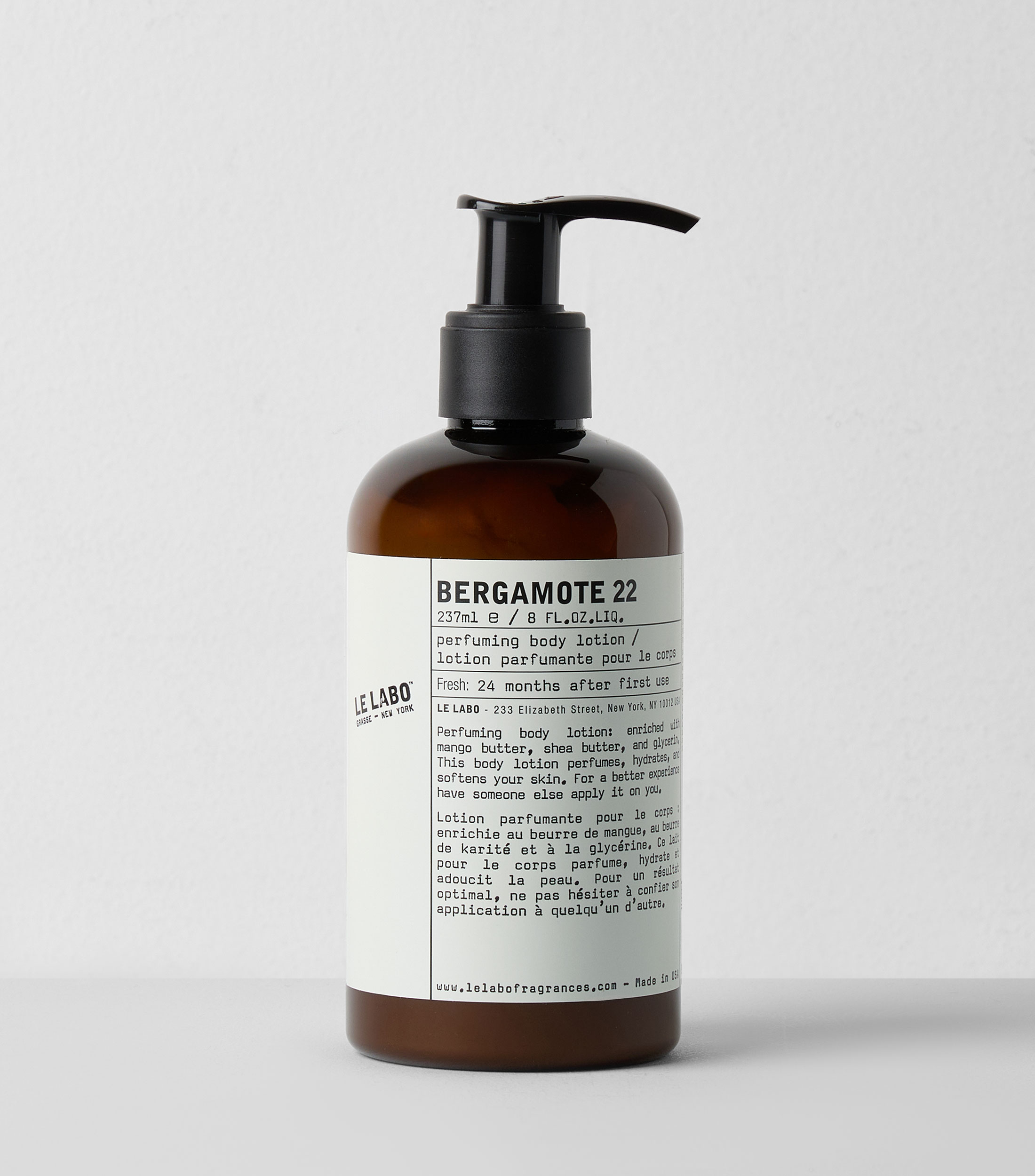 Crema corporal perfumada Bergamote 22, 237 ml