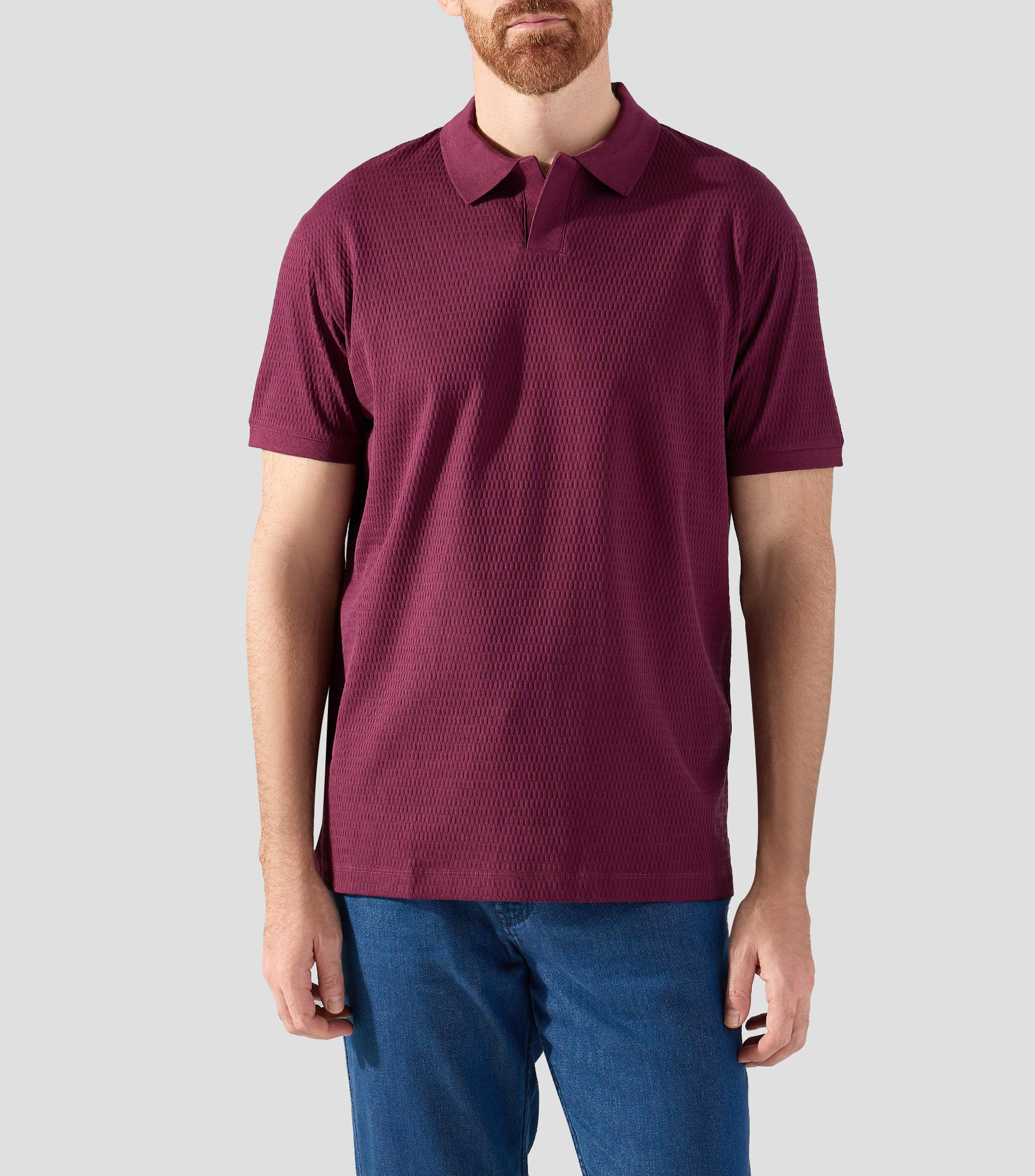 Playera tipo polo manga corta fantasía Hombre