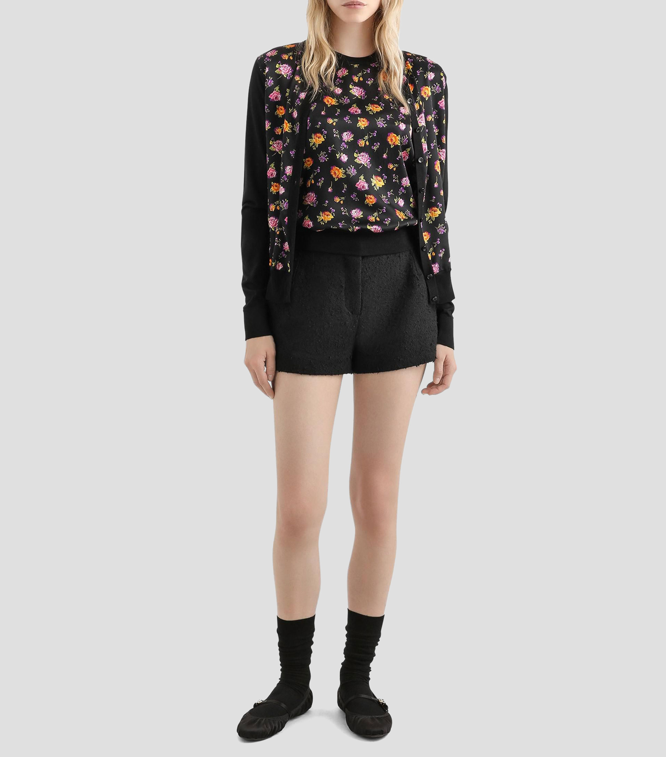Playera de cuello redondo sin mangas estampada Mujer