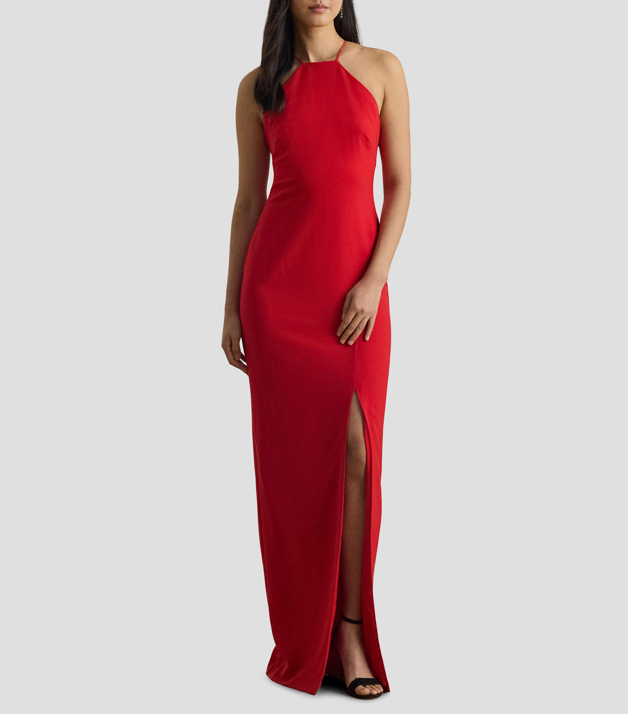 Vestido largo liso Mujer