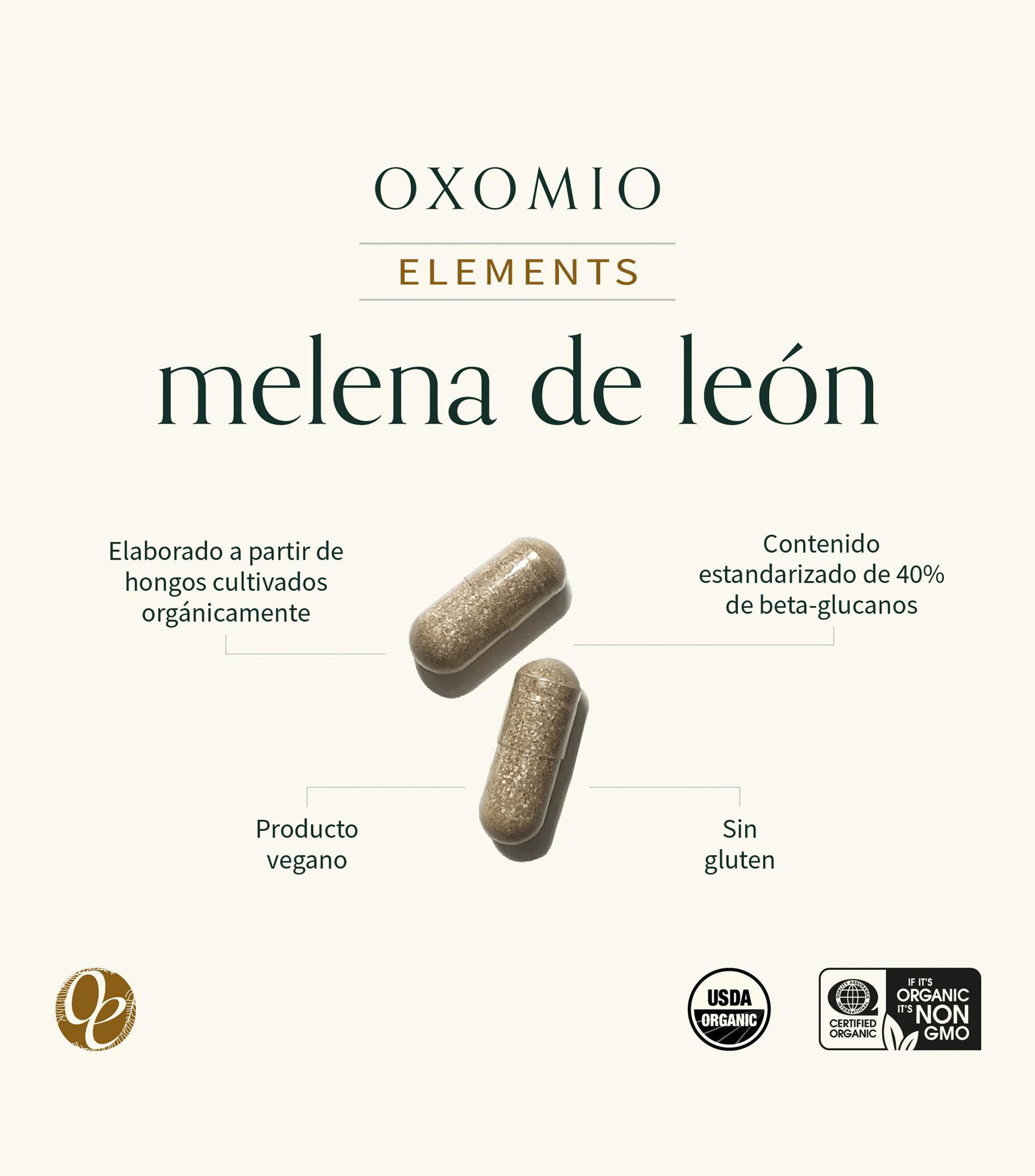Suplemento alimenticio Melena de León, 90 caps