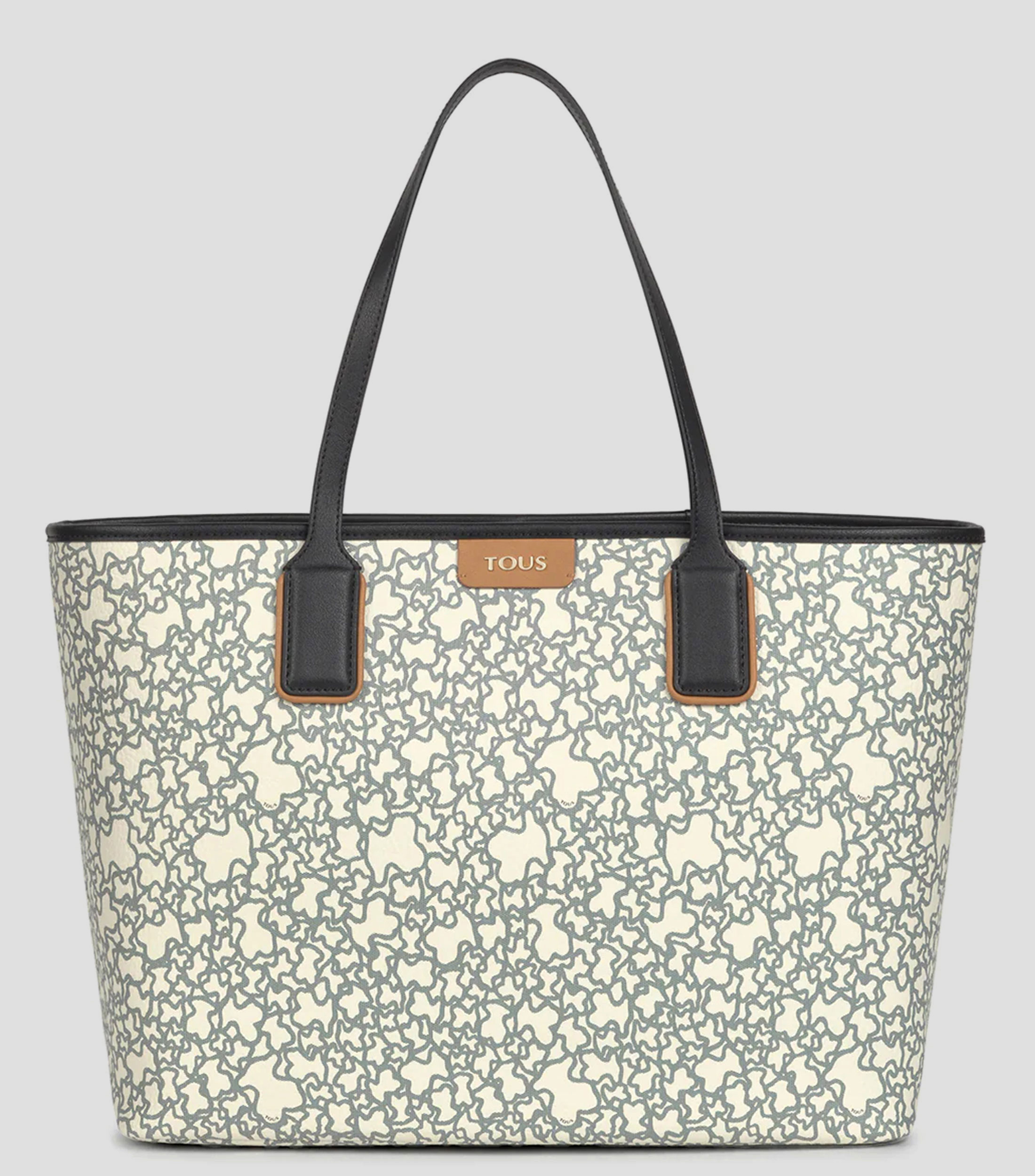 Bolso tote beige con monogram Mujer