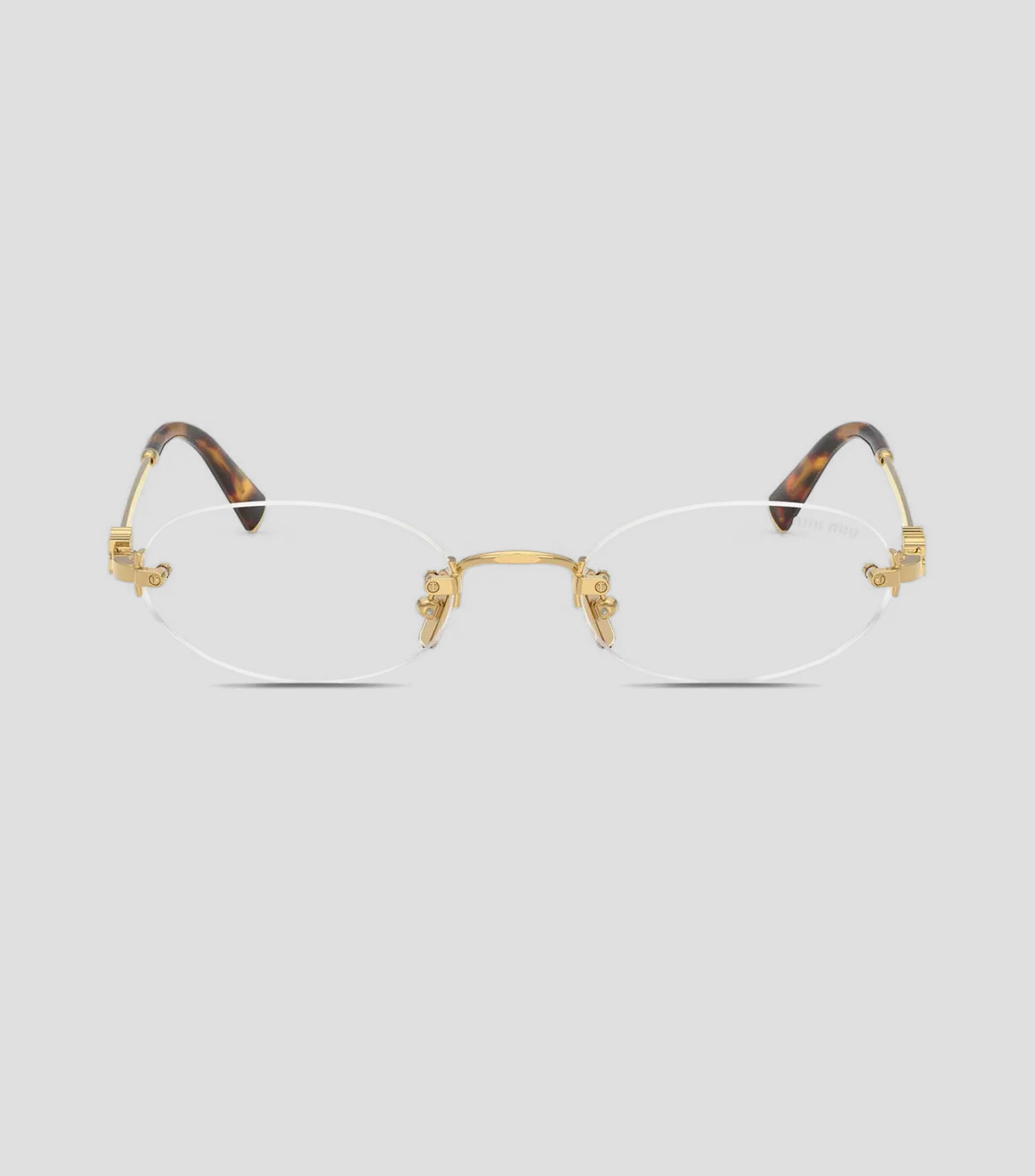 Lentes oftálmicos ovalados dorado Unisex