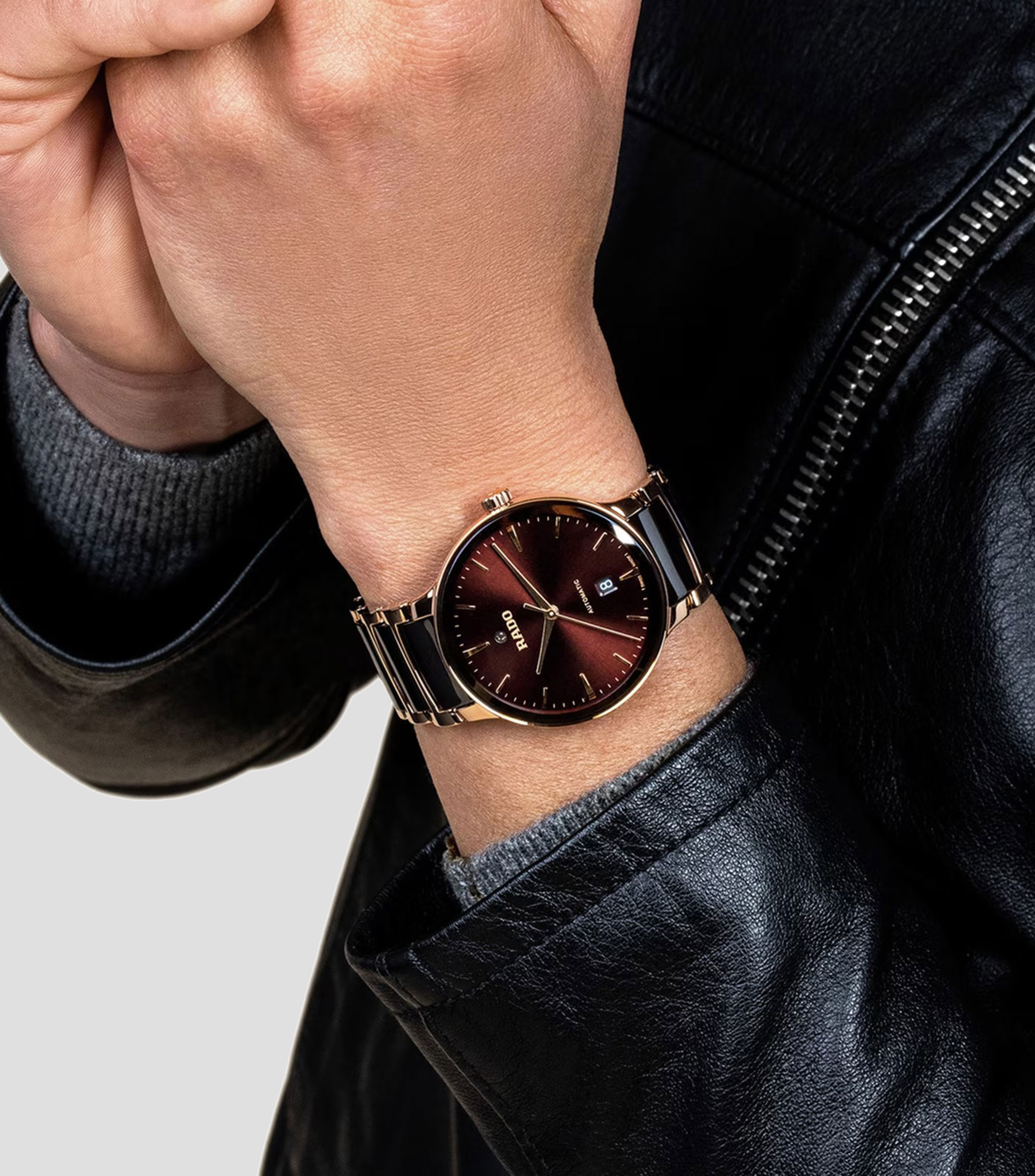 Reloj Unisex Automático Centrix Classic Carátula Café