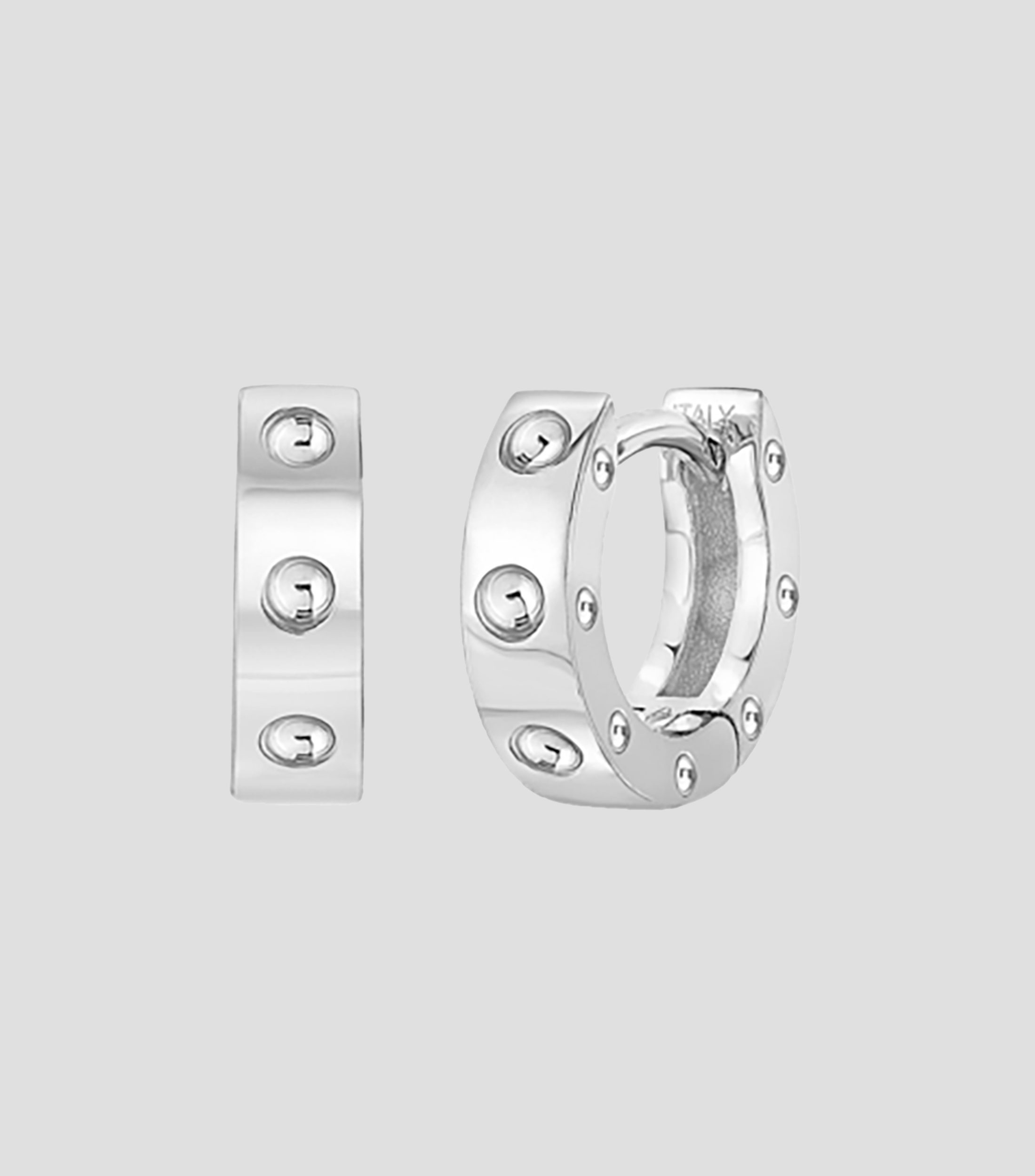 Aretes en oro blanco de 18 Kilates aros Pois Moi Symphony Mujer